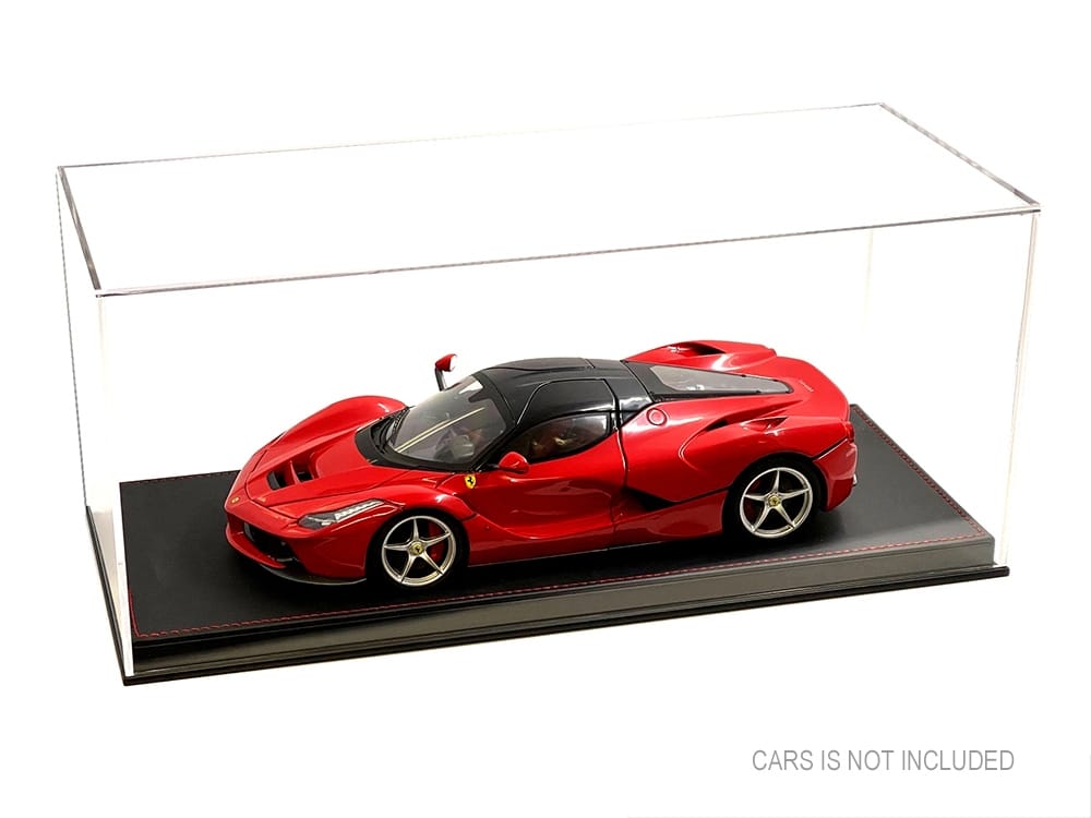 Showcase Acrylic Display Case with Black Synthetic Leather Base "Mijo Exclusives" for 1/18 Scale Models - Image 2