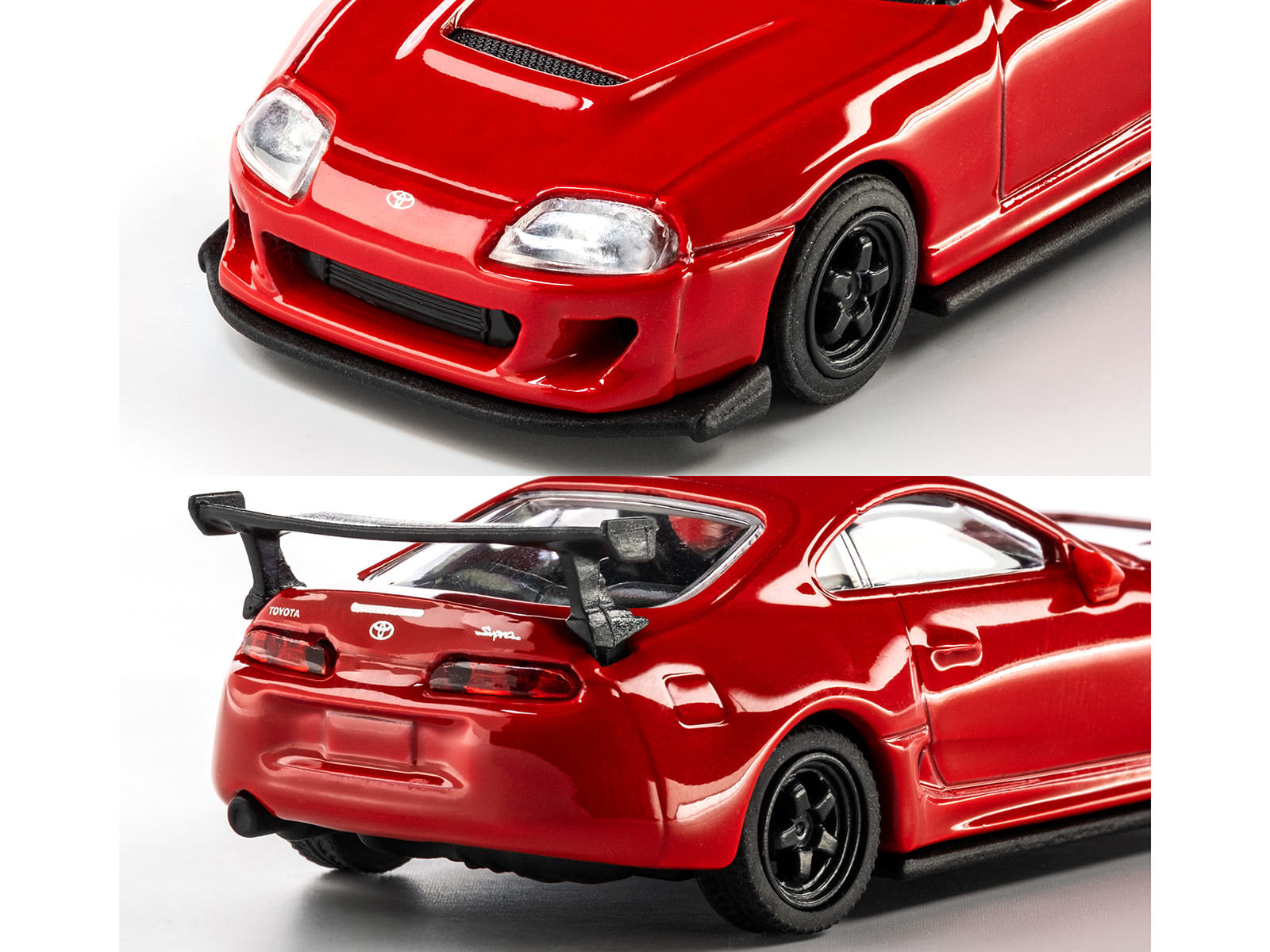 1995 Toyota Supra RHD (Right Hand Drive) Red "Collection" Series 1/64 Diecast Model Car by Majorette - Image 2