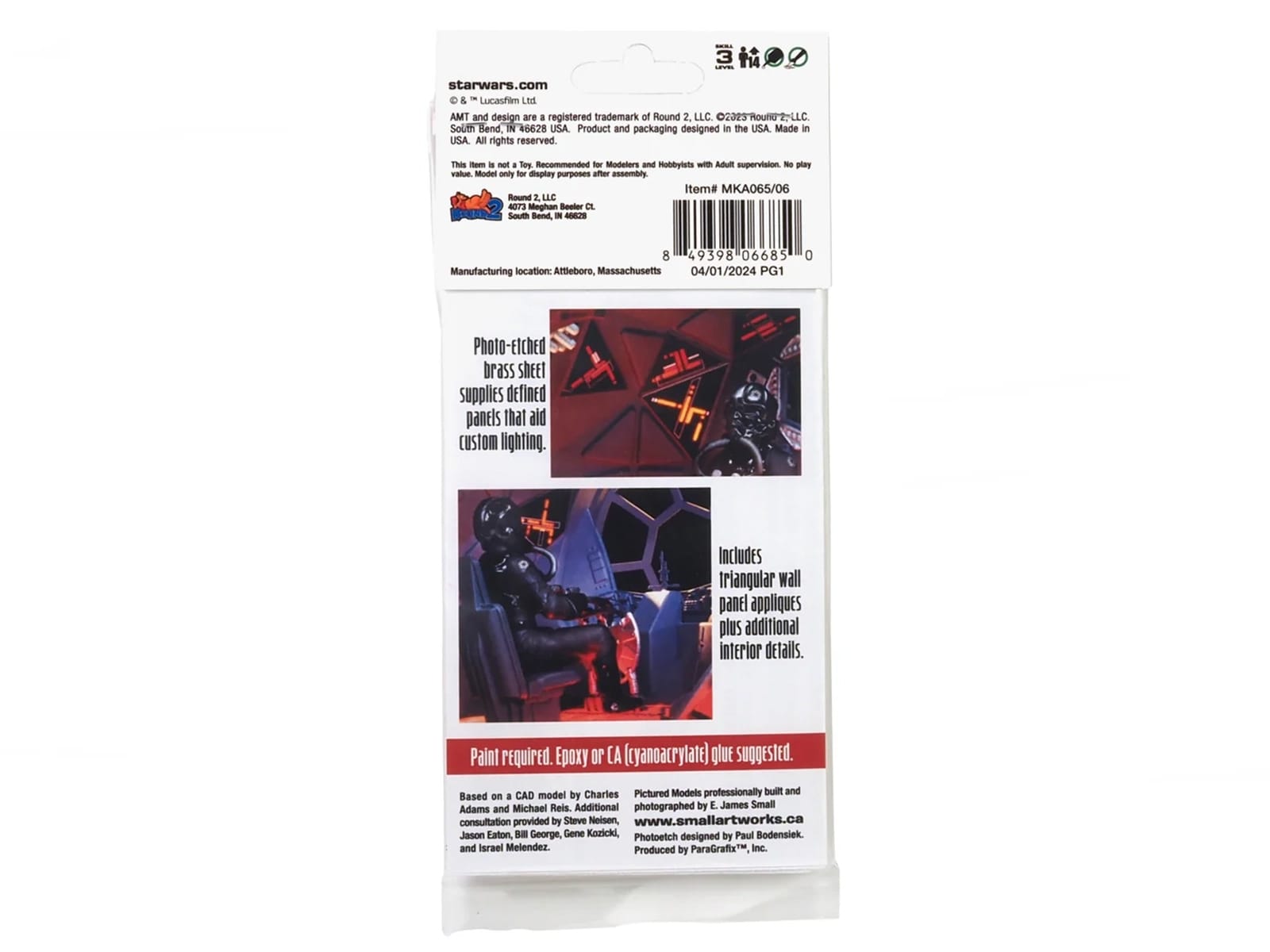 Photoetch Set for "Star Wars: A New Hope" Tie Fighter Kit 1/32 Scale by AMT