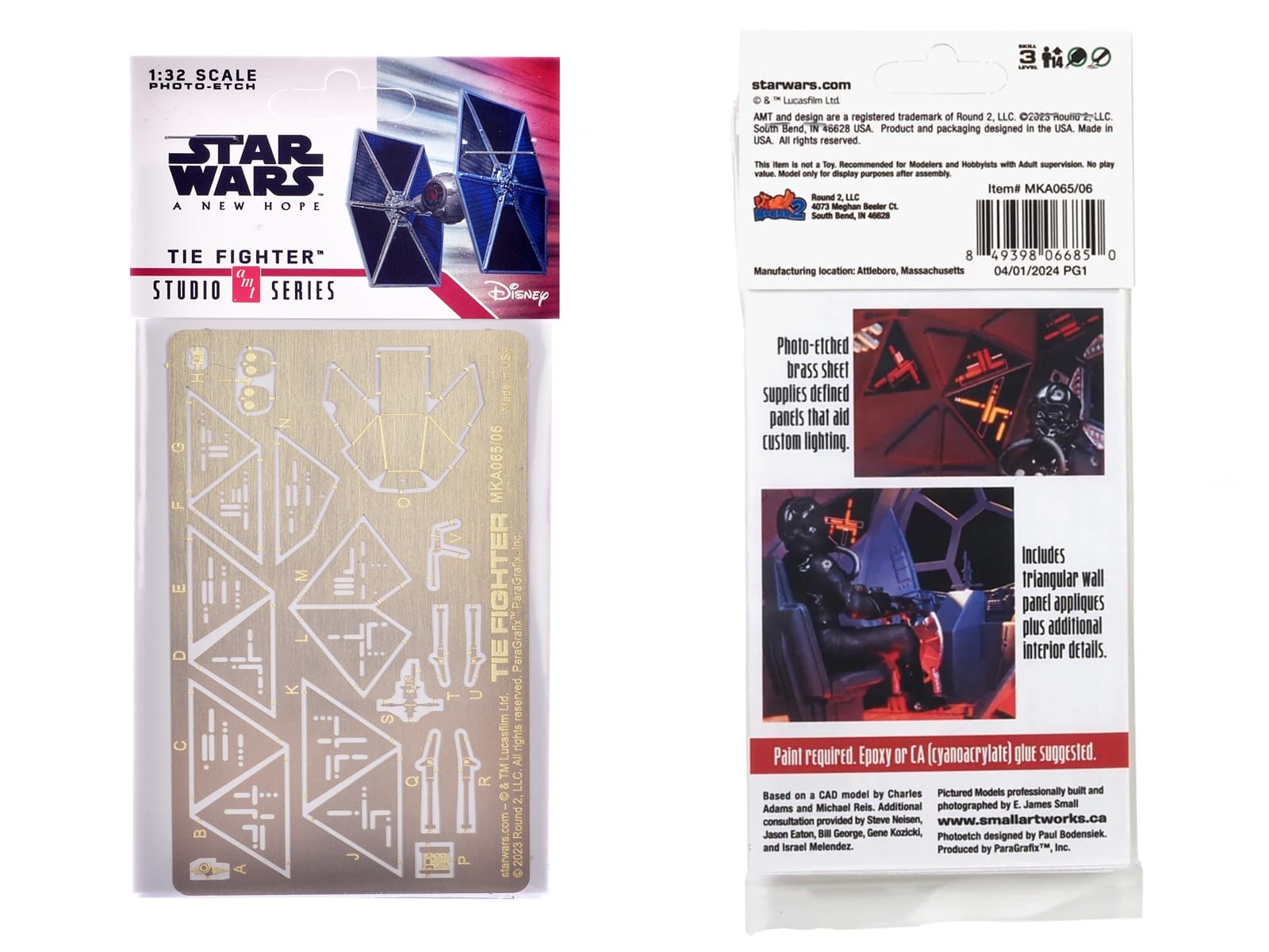 Photoetch Set for "Star Wars: A New Hope" Tie Fighter Kit 1/32 Scale by AMT - Image 2