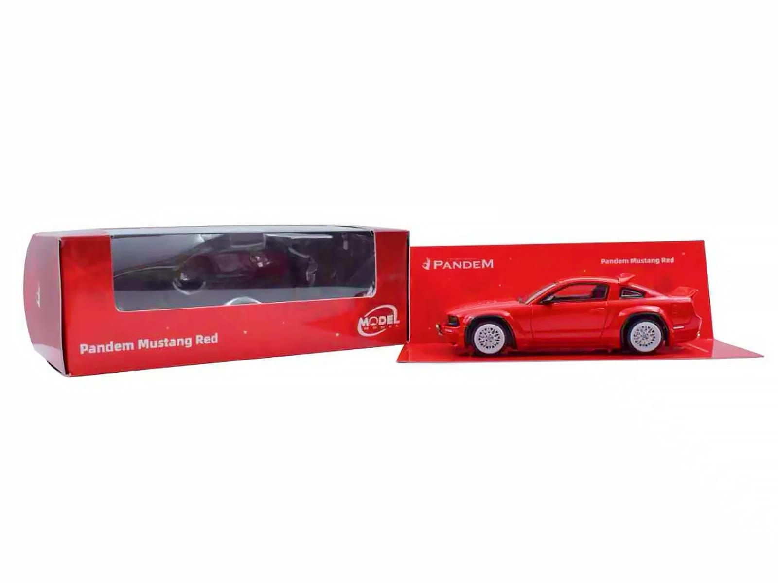 Pandem Mustang Red 1/64 Diecast Model Car by Model Model - Image 5
