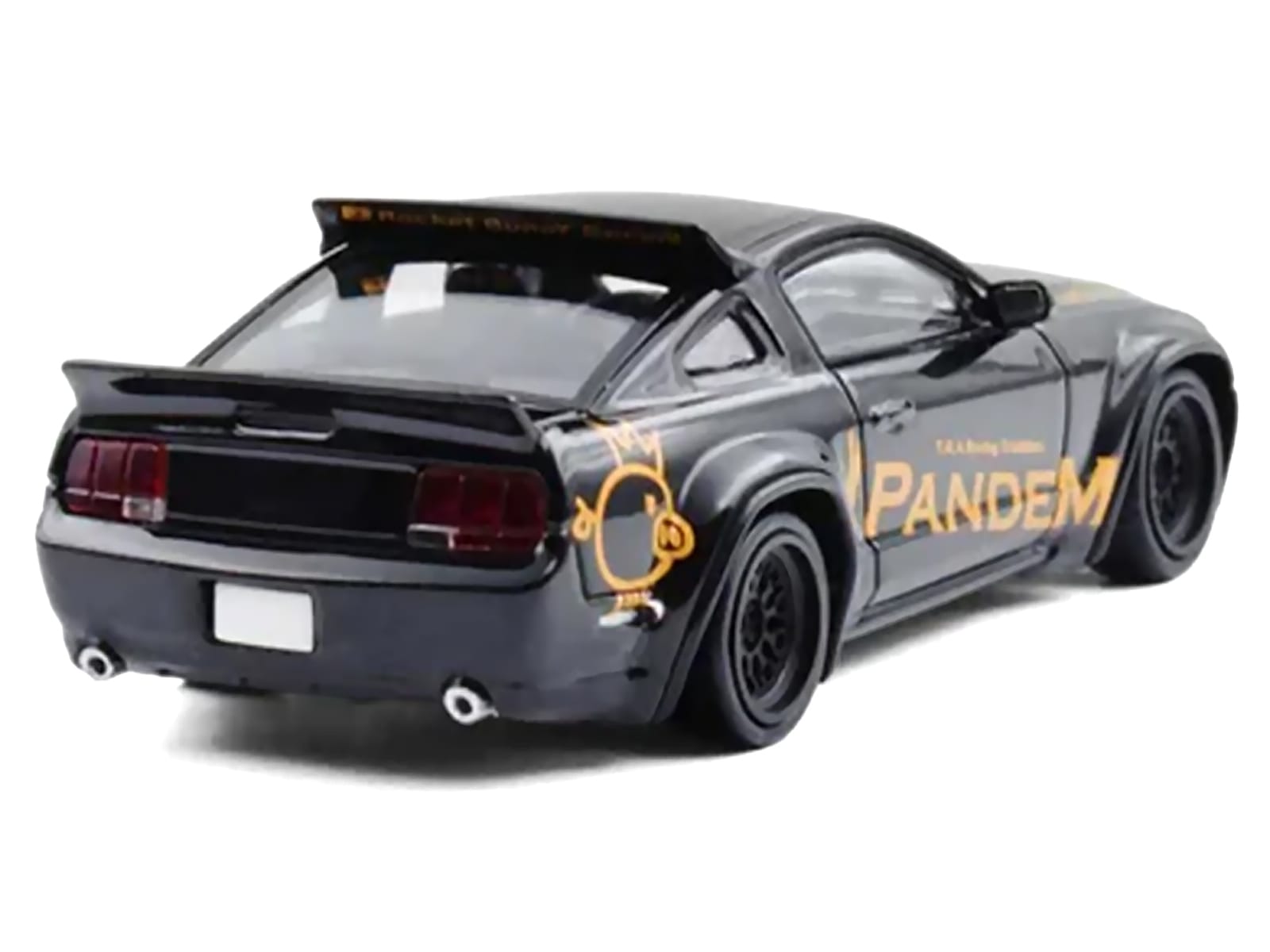 Pandem Mustang Black with Gold Graphics 1/64 Diecast Model Car by Model Model - Image 3