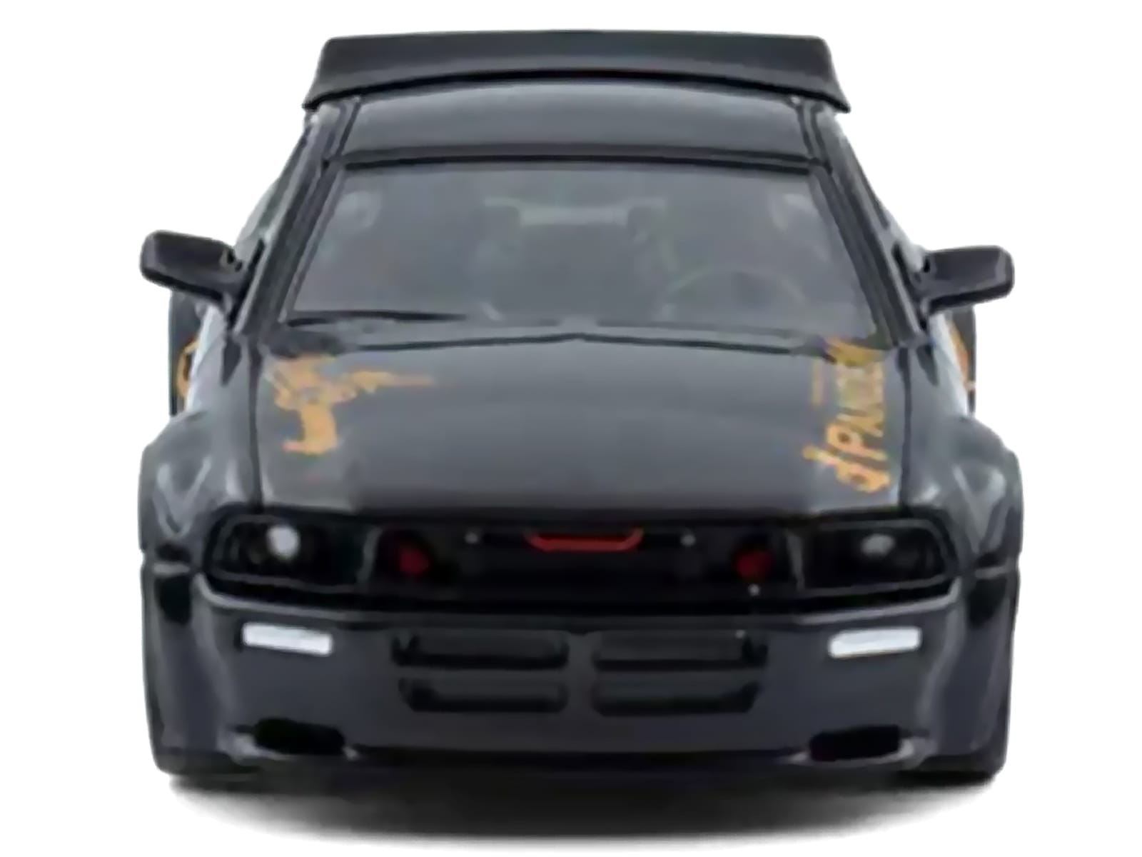 Pandem Mustang Black with Gold Graphics 1/64 Diecast Model Car by Model Model - Image 4