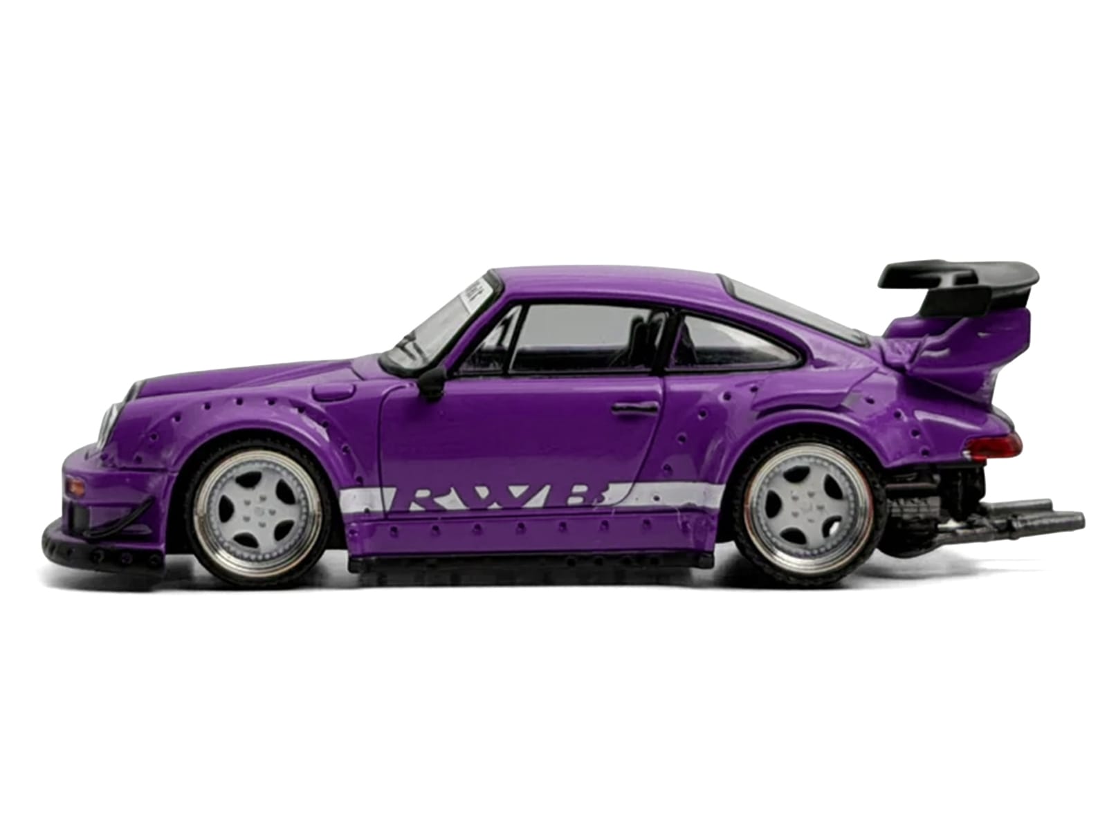 RWB 930 Purple with White Stripes 1/64 Diecast Model Car by Model Model - Image 2