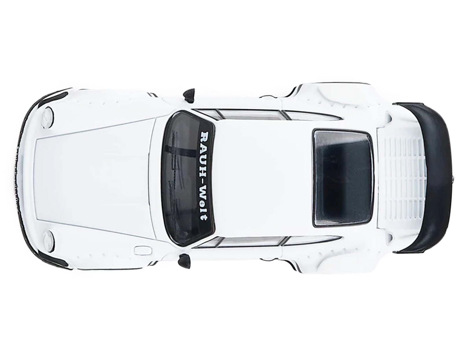 RWB 930 Matt White with Black Stripes 1/64 Diecast Model Car by Model Model - Image 4