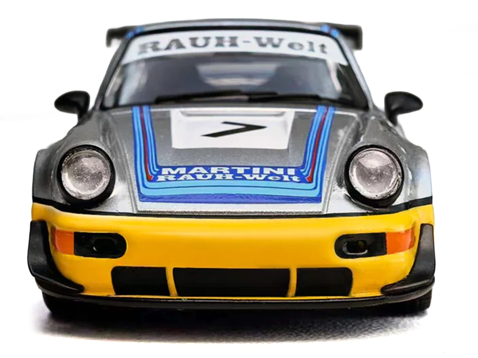 RWB 964 #7 "Ichiban Boshi - Martini Racing" Silver Metallic with Stripes 1/64 Diecast Model Car by Model Model - Image 4