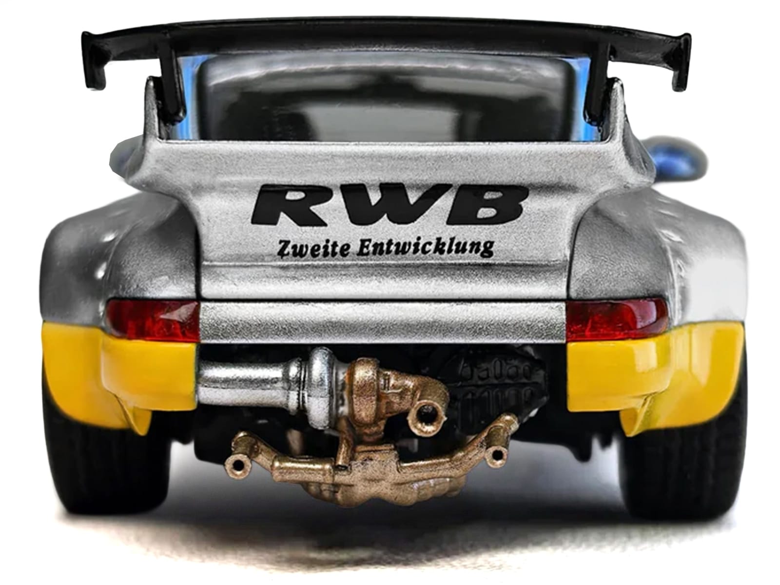 RWB 964 #7 "Ichiban Boshi - Martini Racing" Silver Metallic with Stripes 1/64 Diecast Model Car by Model Model - Image 5