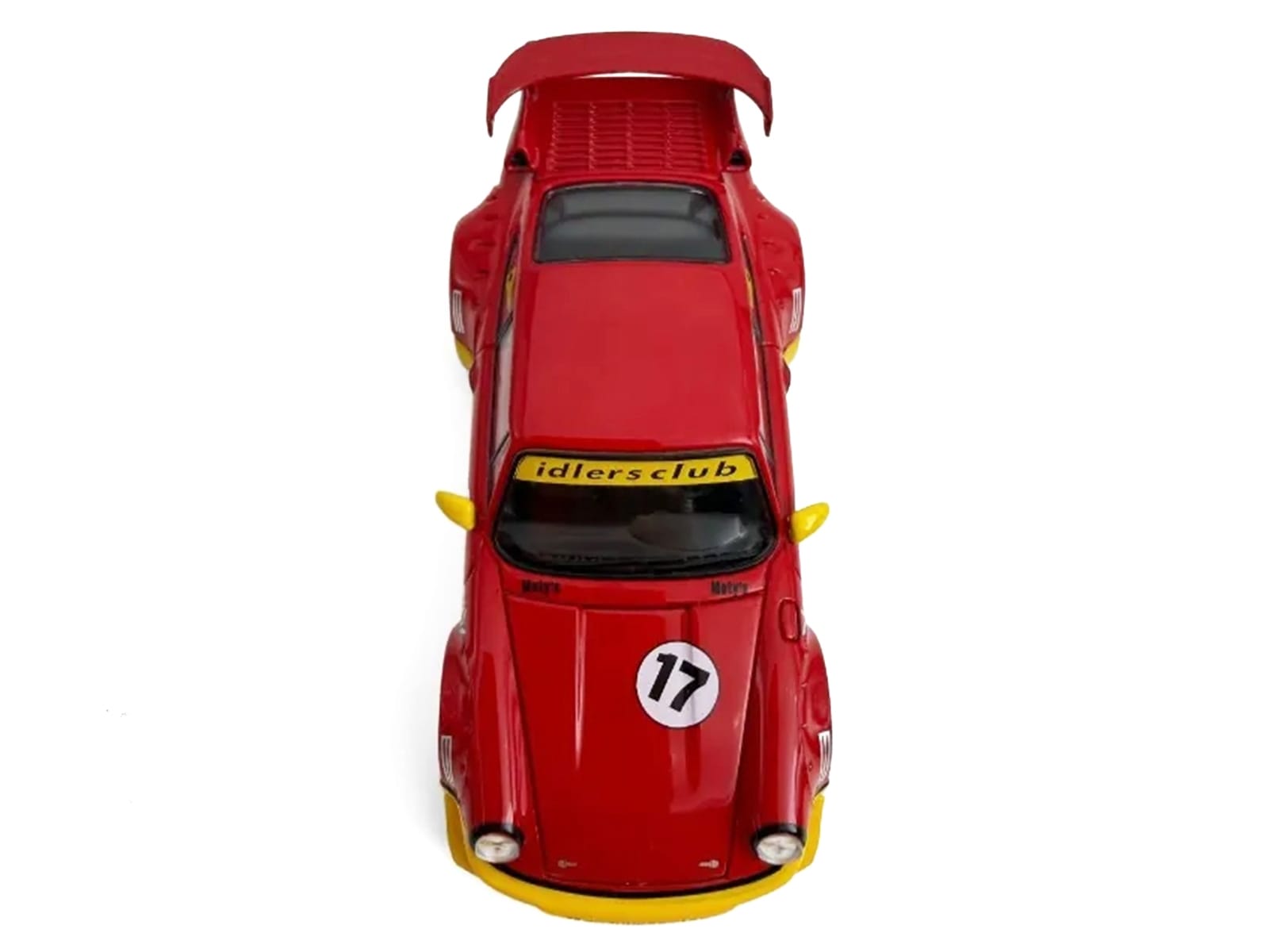 RWB 964 #17 "Idlers Club" Red with Yellow Accents 1/64 Diecast Model Car by Model Model - Image 4