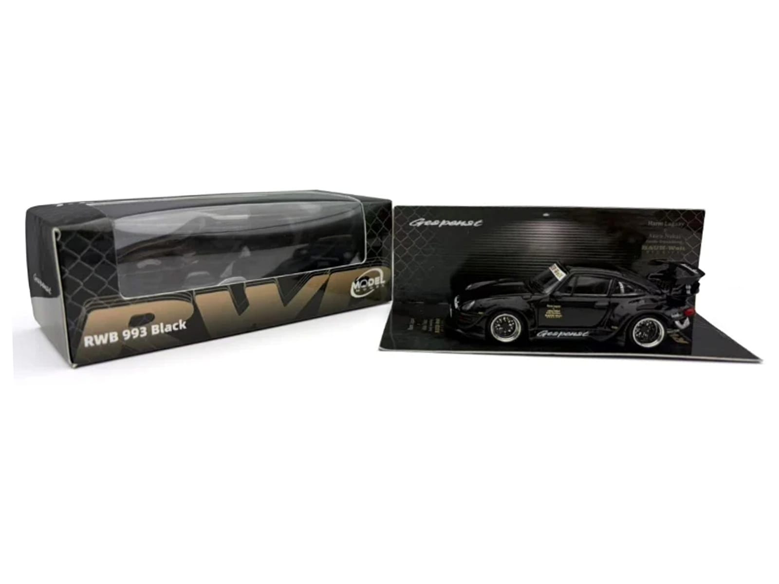 RWB 993 "Gespenst" Black 1/64 Diecast Model Car by Model Model - Image 5