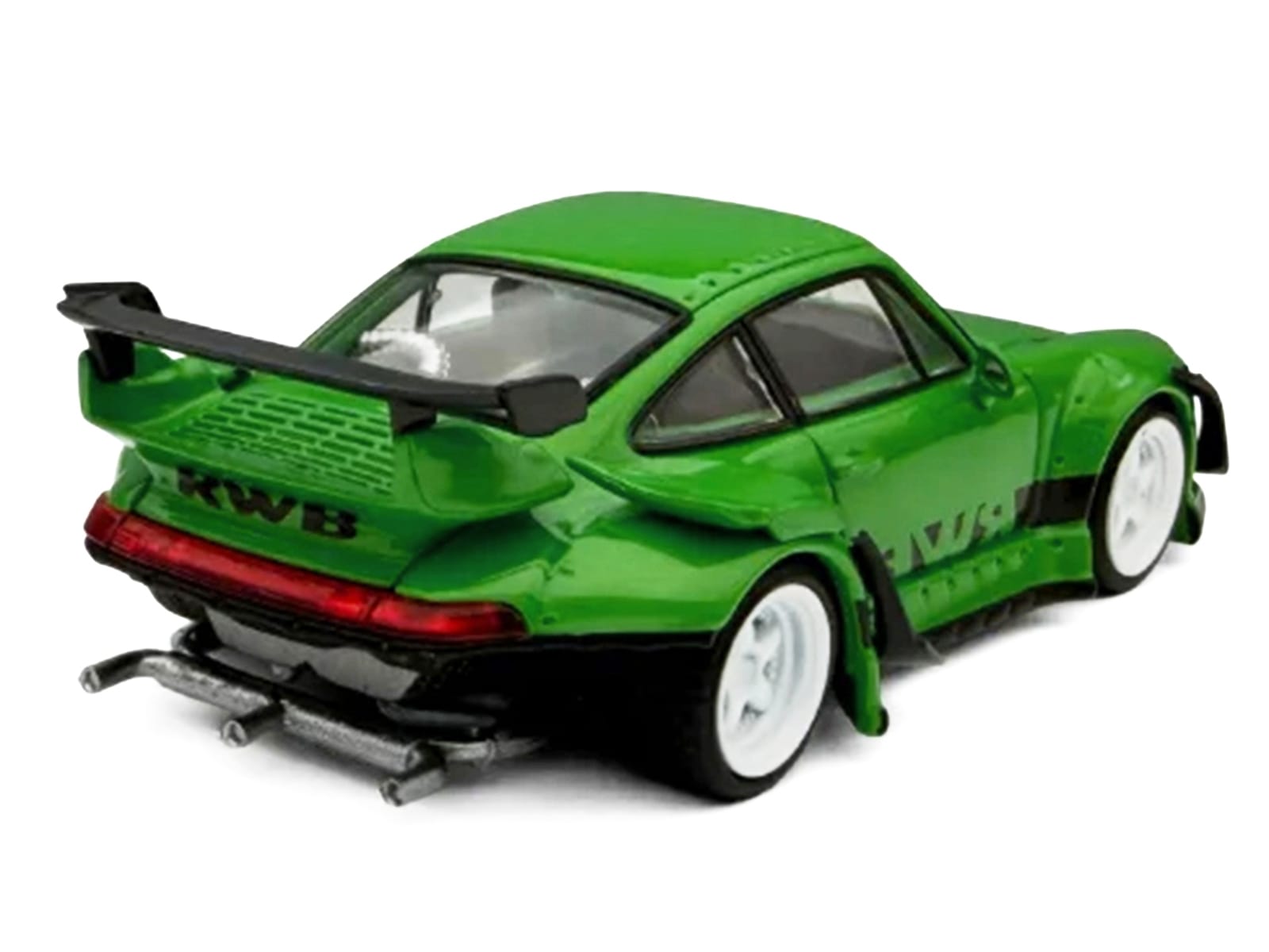 RWB 993 Green with Black Stripes 1/64 Diecast Model Car by Model Model - Image 3