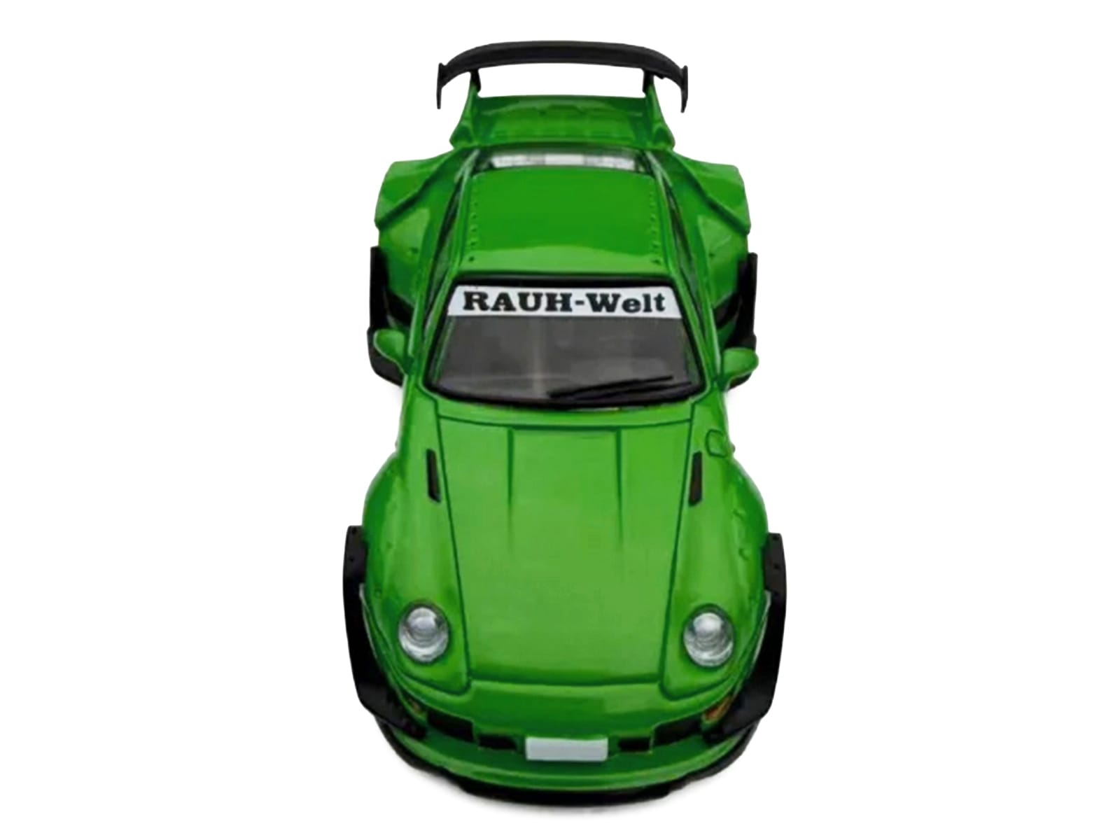 RWB 993 Green with Black Stripes 1/64 Diecast Model Car by Model Model - Image 4