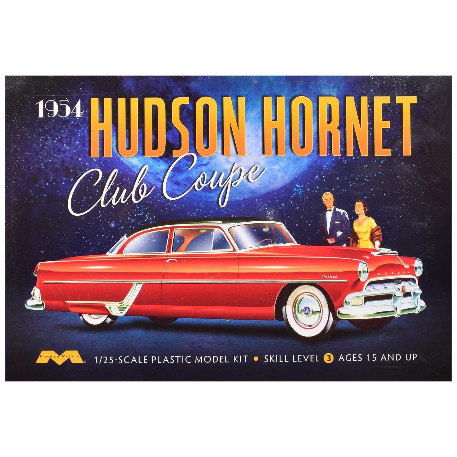 Skill 3 Model Kit 1954 Hudson Hornet Coupe 1/25 Scale Model by Moebius