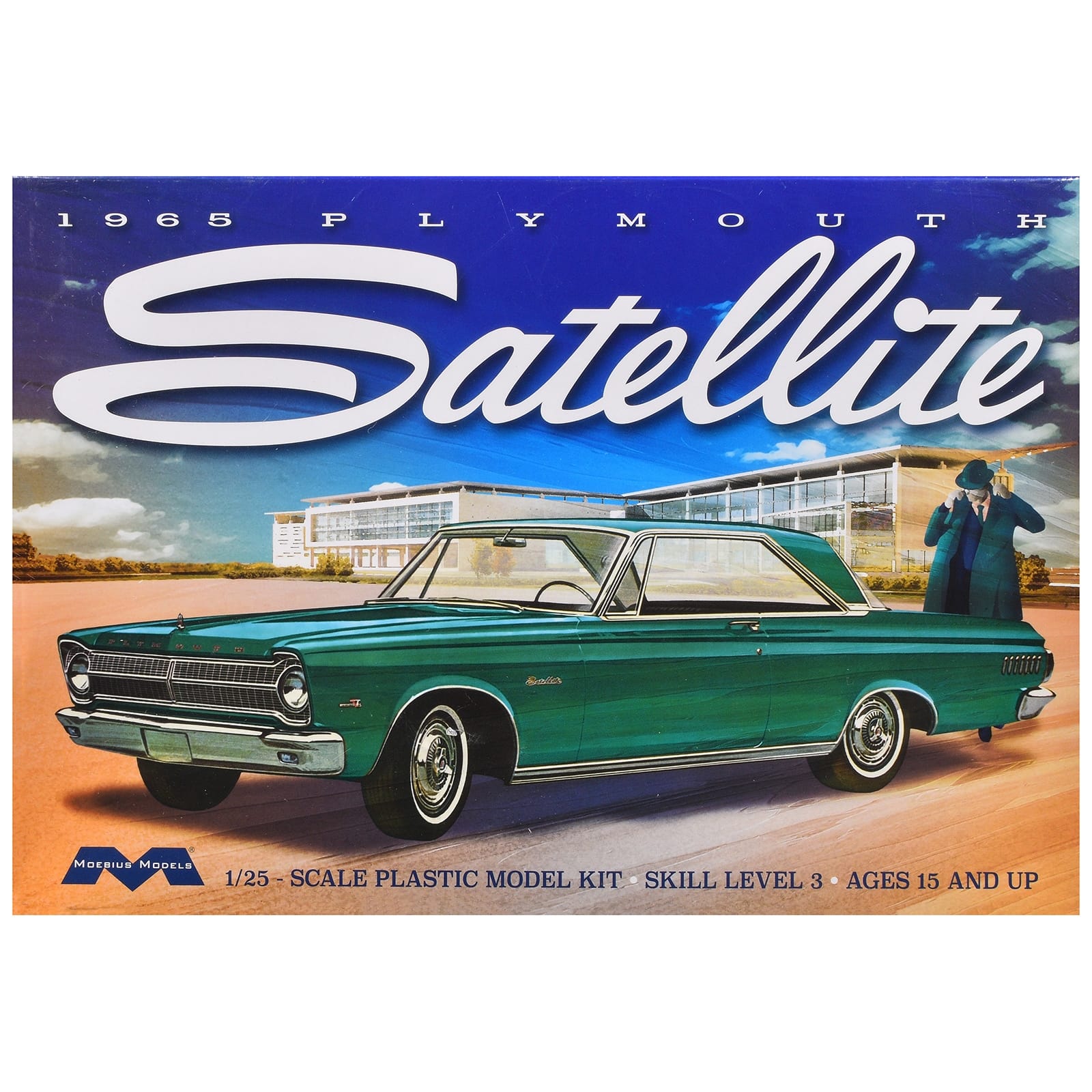 Skill 3 Model Kit 1965 Plymouth Satellite 1/25 Scale Model by Moebius