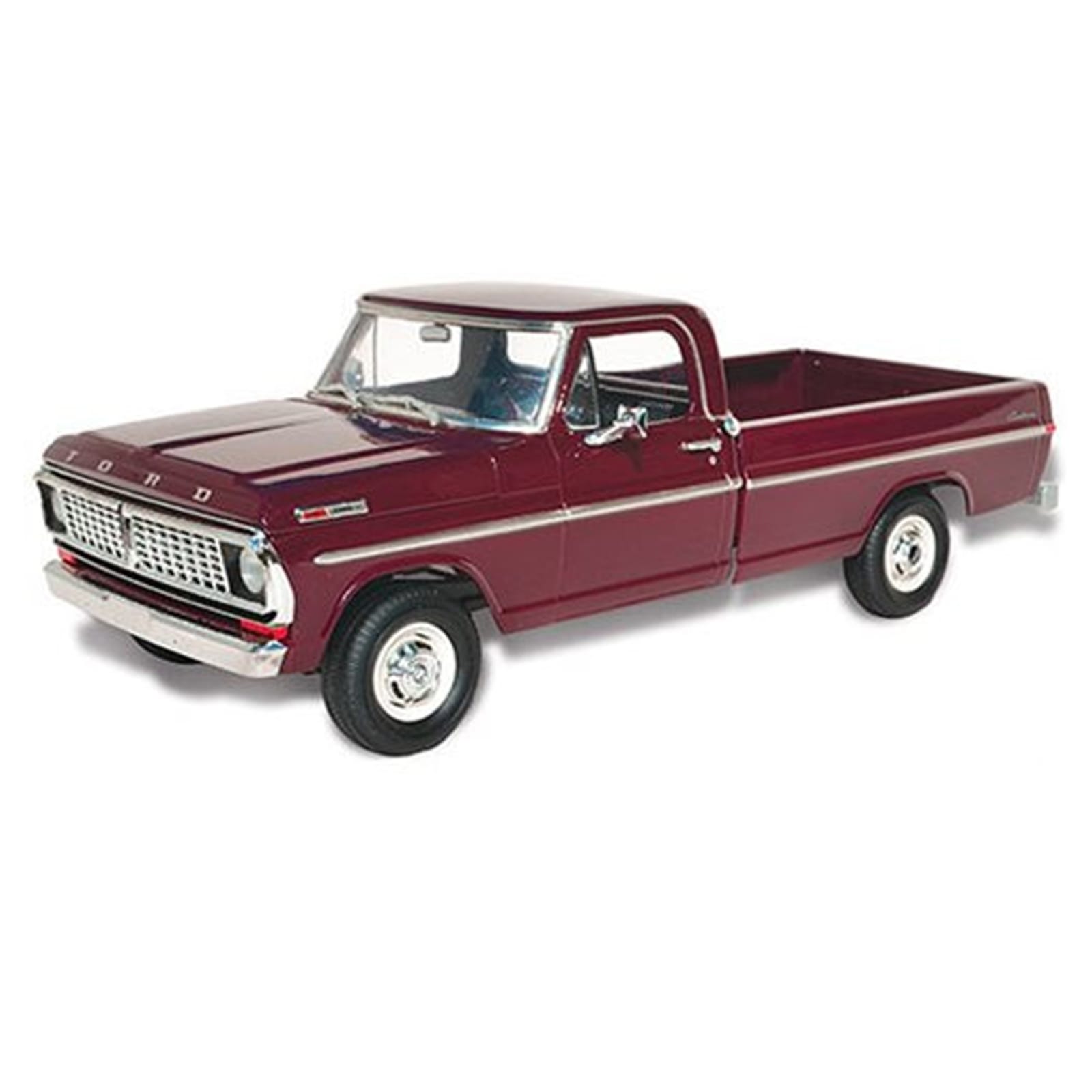 Skill 3 Model Kit 1970 Ford F-100 Custom Cab 4x4 Pickup Truck 1/25 Scale Model by Moebius - Image 2