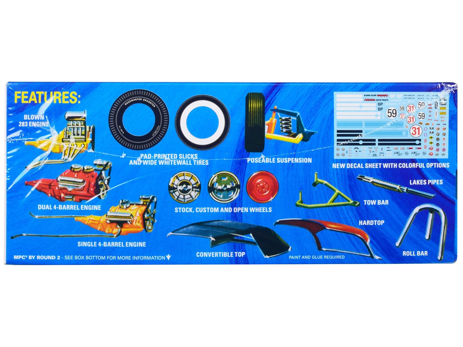 Skill 2 Model Kit 1960 Chevrolet Corvette 7-in-1 Kit 1/25 Scale Model by MPC - Image 2