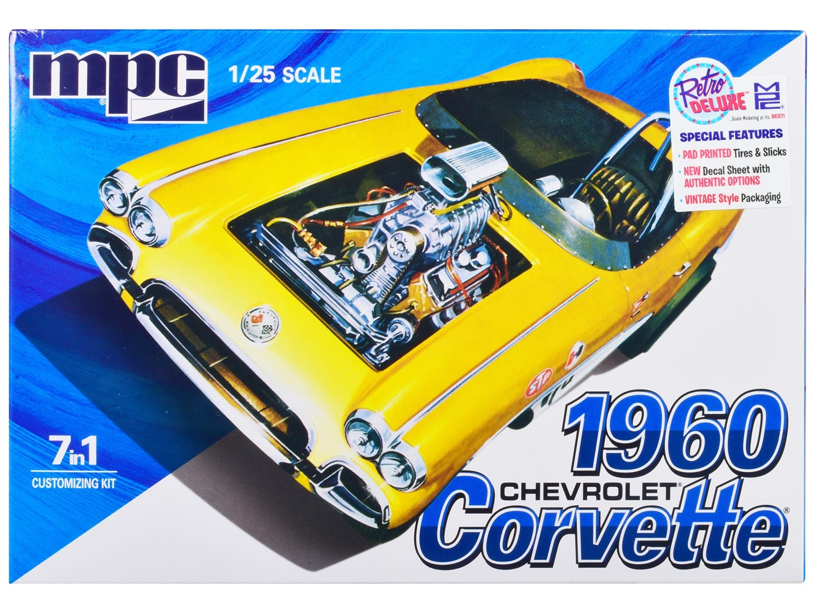 Skill 2 Model Kit 1960 Chevrolet Corvette 7-in-1 Kit 1/25 Scale Model by MPC - Image 3