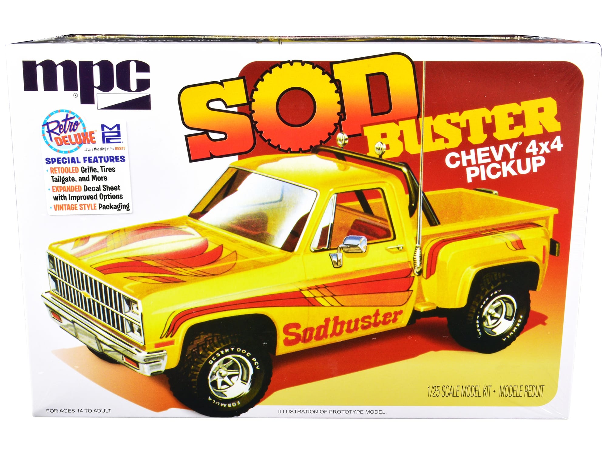 Skill 2 Model Kit 1981 Chevrolet 4x4 Stepside Pickup Truck "Sod Buster" 1/25 Scale Model by MPC - Image 3