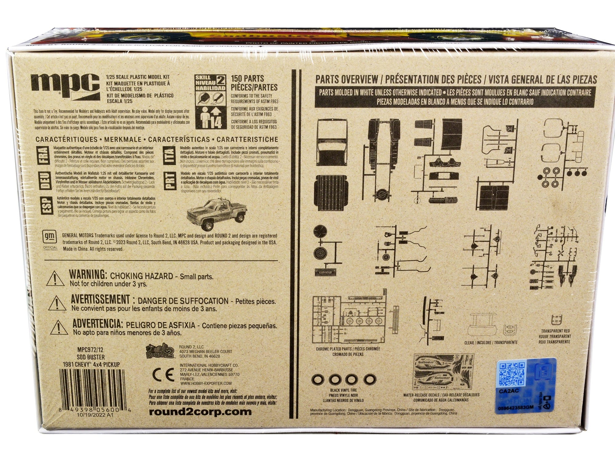 Skill 2 Model Kit 1981 Chevrolet 4x4 Stepside Pickup Truck "Sod Buster" 1/25 Scale Model by MPC - Image 4