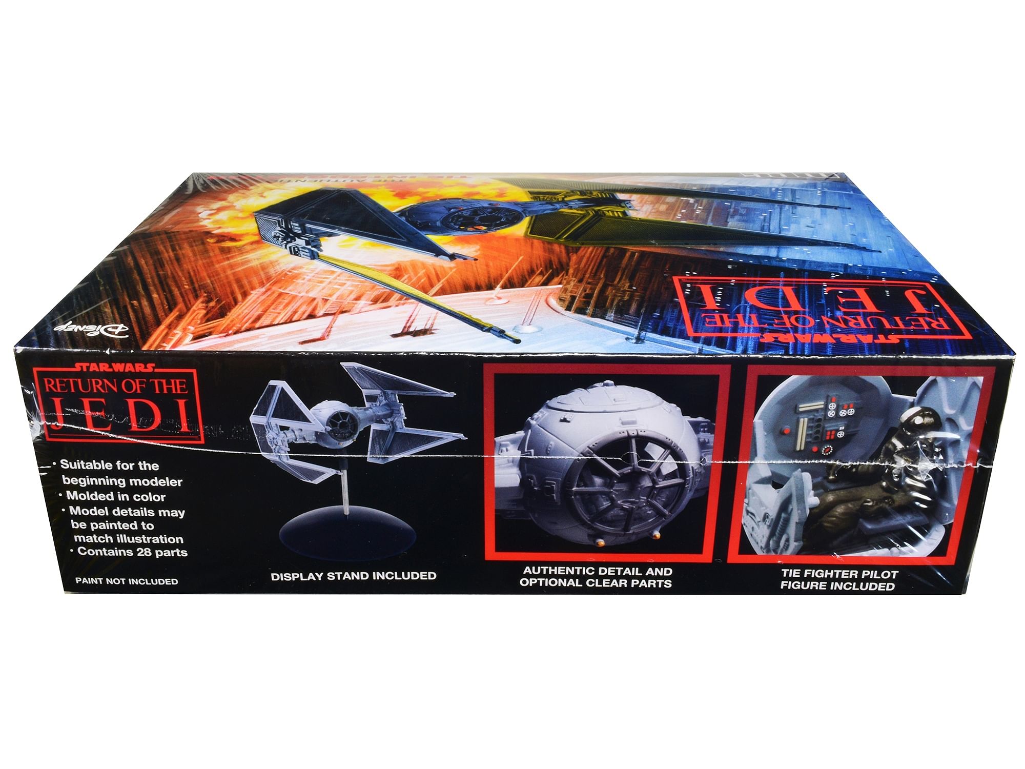 Skill 2 Model Kit Tie Interceptor Spacecraft “Star Wars: Return of the Jedi” (1983) Movie 1/48 Scale Model by MPC