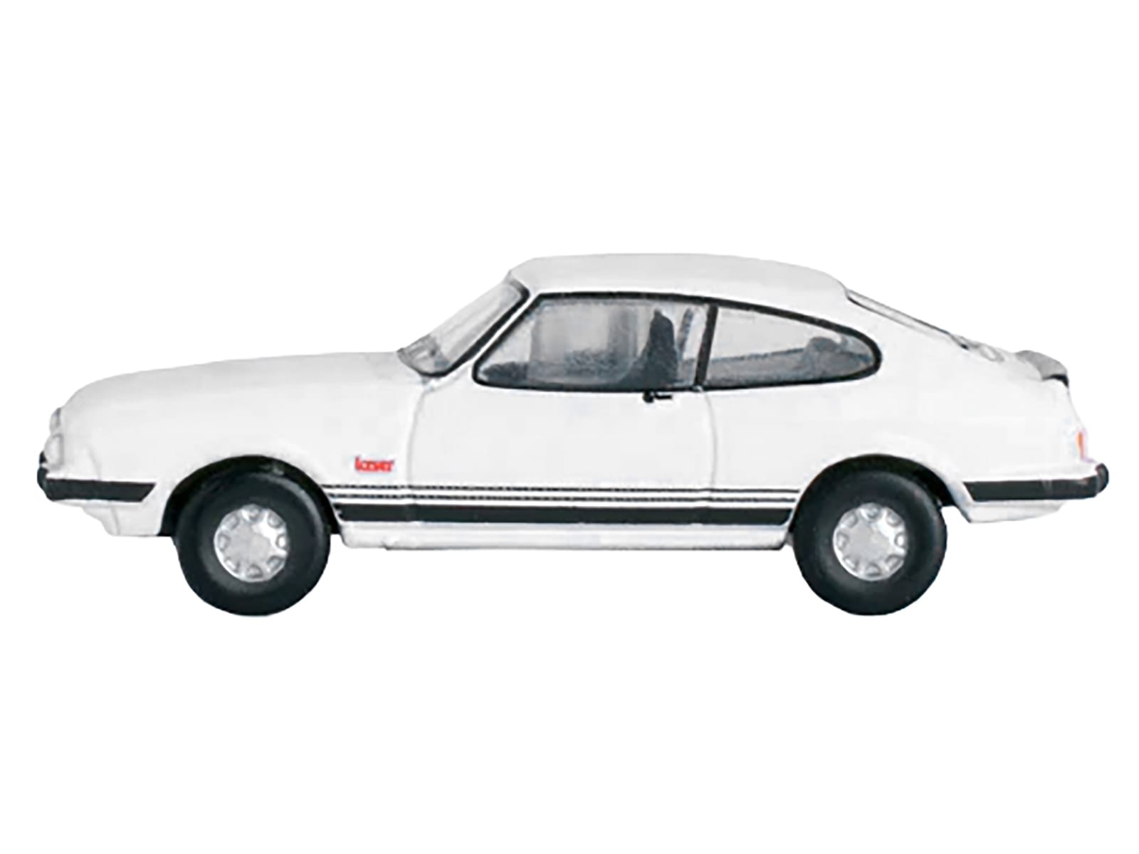 Ford Capri Mk3 RHD (Right Hand Drive) Diamond White with Black Stripes 1/148 (N) Scale Diecast Model Car by Oxford Diecast - Image 2