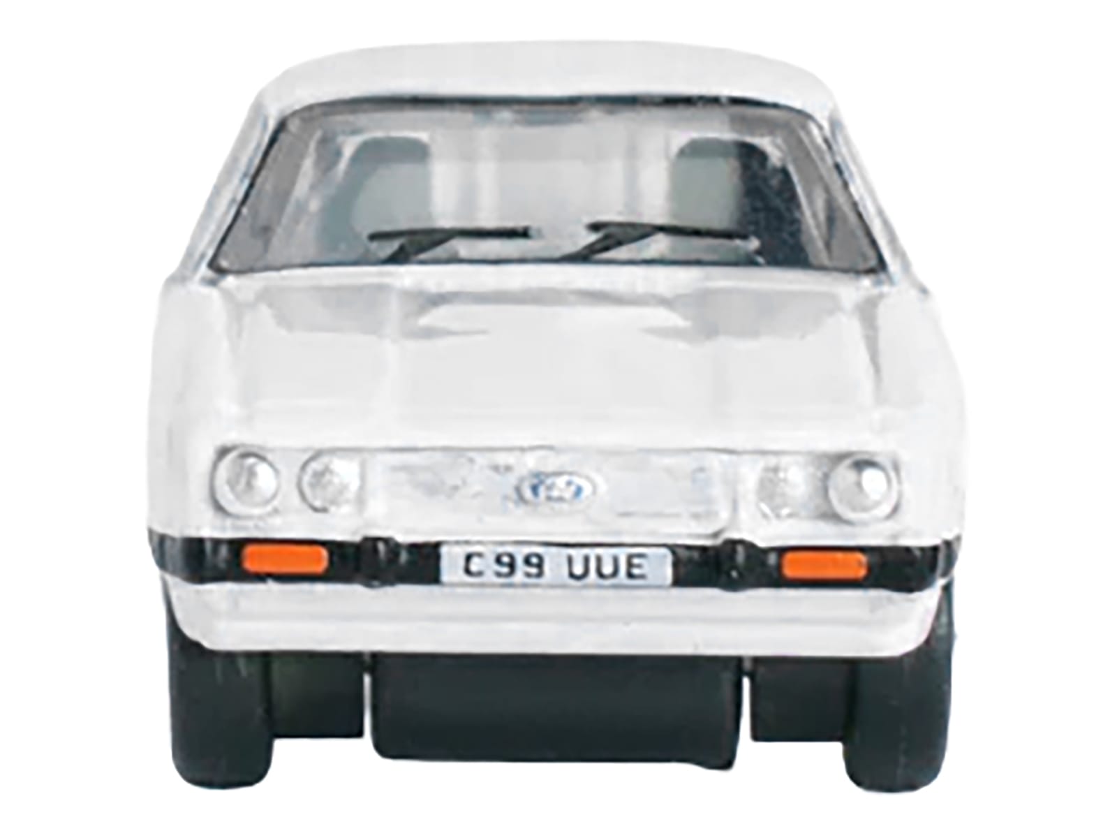 Ford Capri Mk3 RHD (Right Hand Drive) Diamond White with Black Stripes 1/148 (N) Scale Diecast Model Car by Oxford Diecast - Image 3