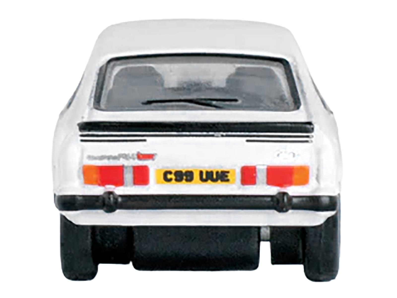 Ford Capri Mk3 RHD (Right Hand Drive) Diamond White with Black Stripes 1/148 (N) Scale Diecast Model Car by Oxford Diecast - Image 4