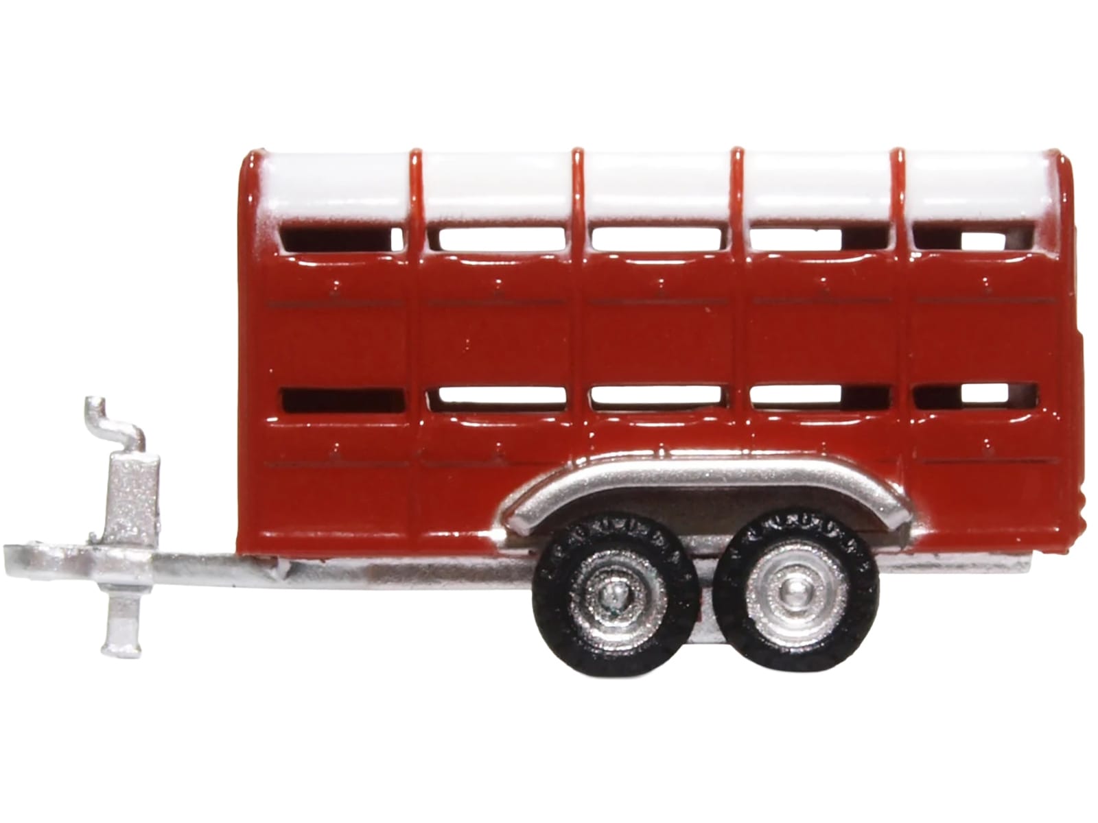 Livestock Trailer Red 1/148 (N) Scale Diecast Model Car by Oxford Diecast - Image 2
