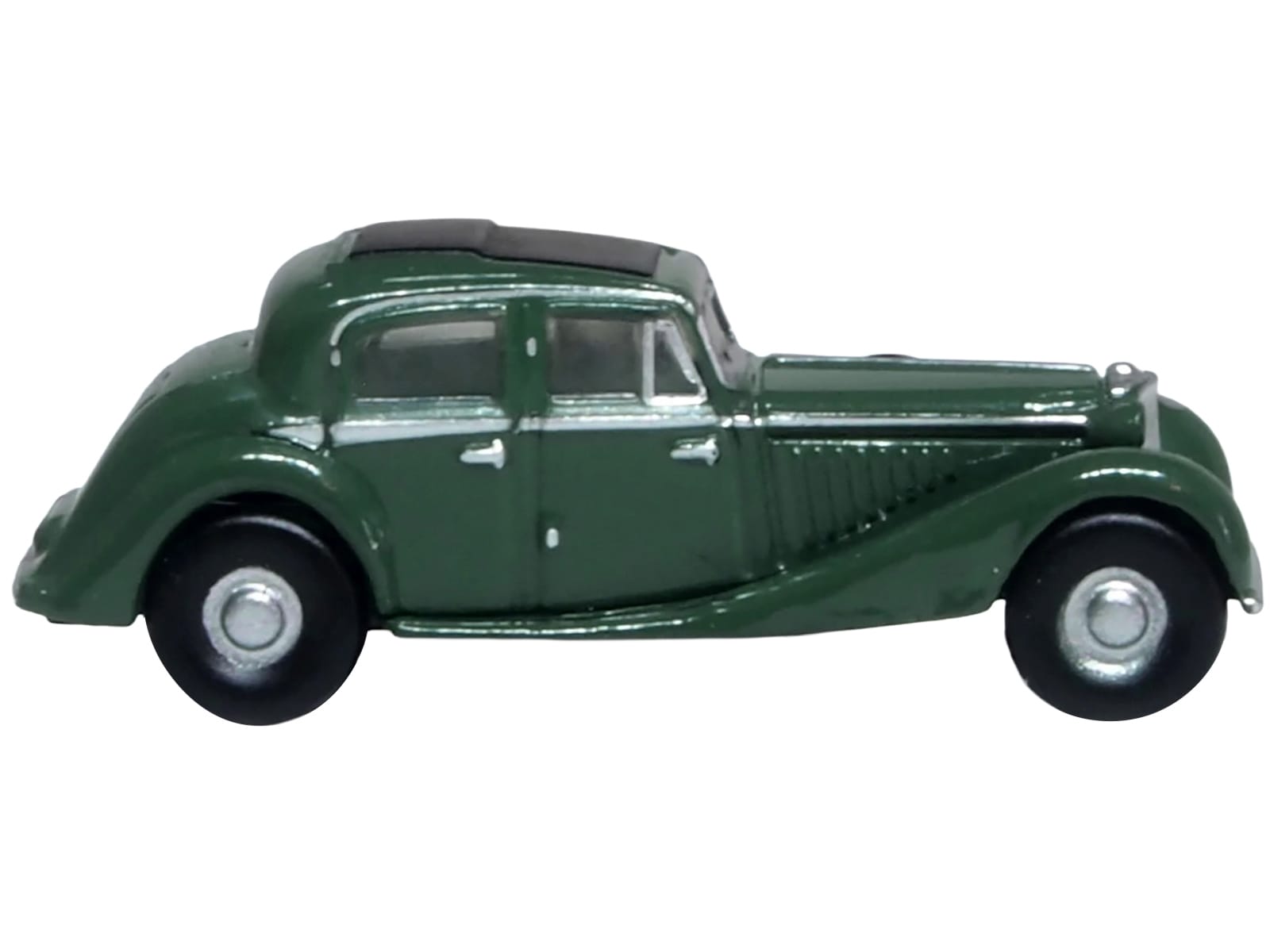Jaguar SS RHD (Right Hand Drive) Suede Green with Black Top 1/148 (N) Scale Diecast Model Car by Oxford Diecast - Image 3