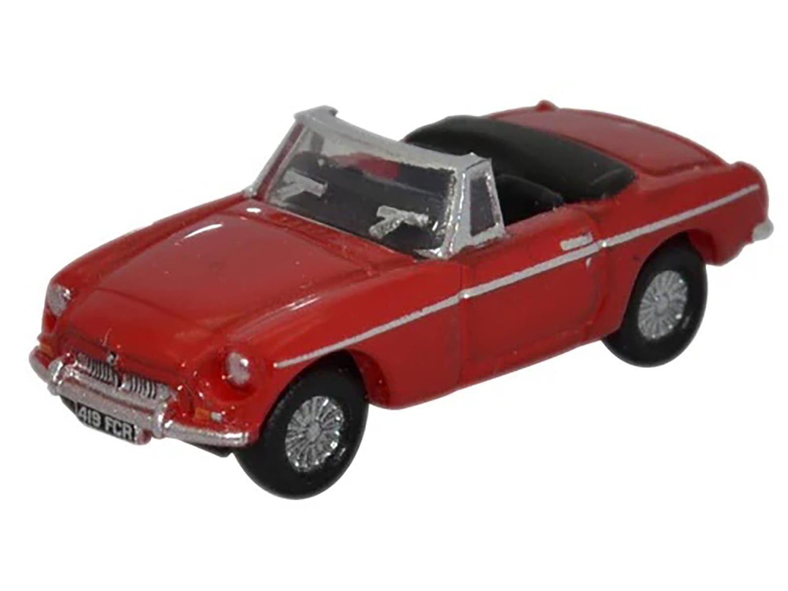 MG MGB Roadster RHD (Right Hand Drive) Tartan Red 1/148 (N) Scale Diecast Model Car by Oxford Diecast - Image 2