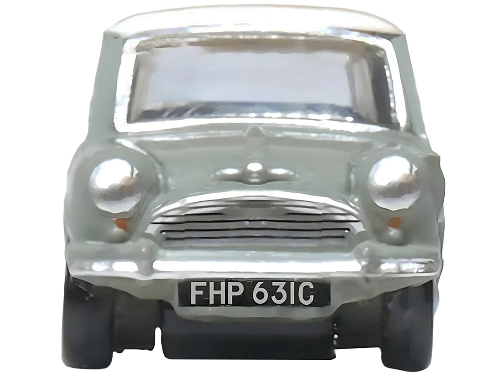 Mini Classic Tweed Gray with Cream Top 1/148 (N) Scale Diecast Model Car by Oxford Diecast - Image 3