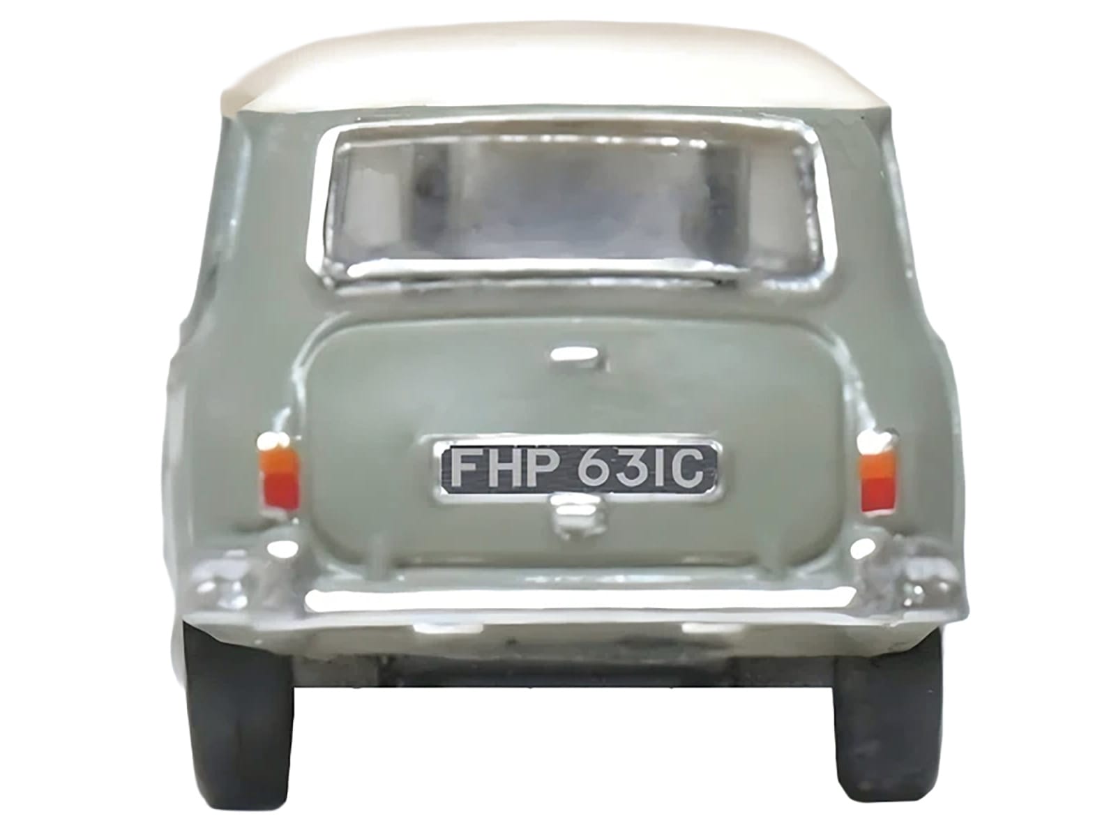 Mini Classic Tweed Gray with Cream Top 1/148 (N) Scale Diecast Model Car by Oxford Diecast - Image 4