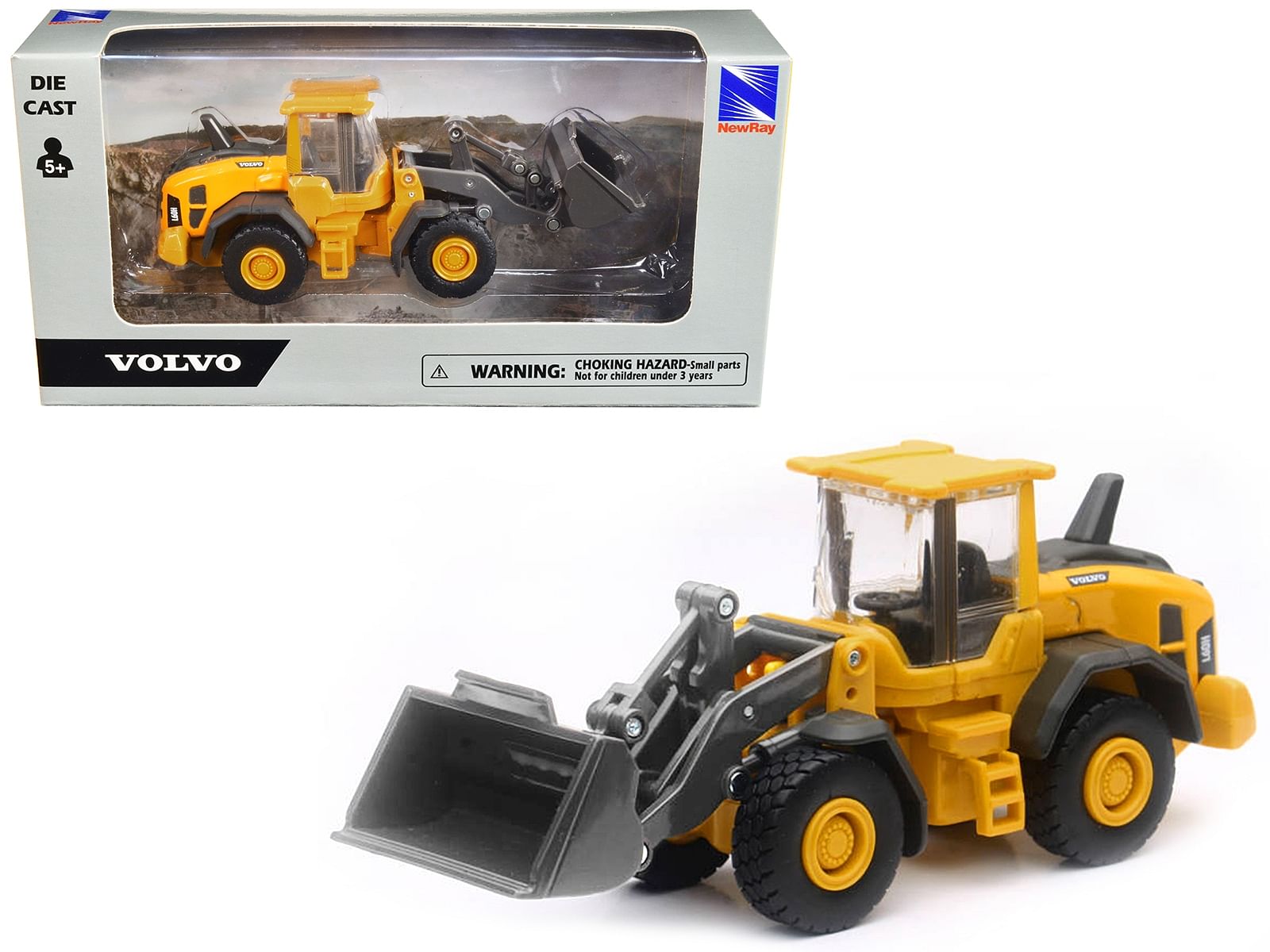 Volvo L60H Wheel Loader Yellow Diecast Model by New Ray