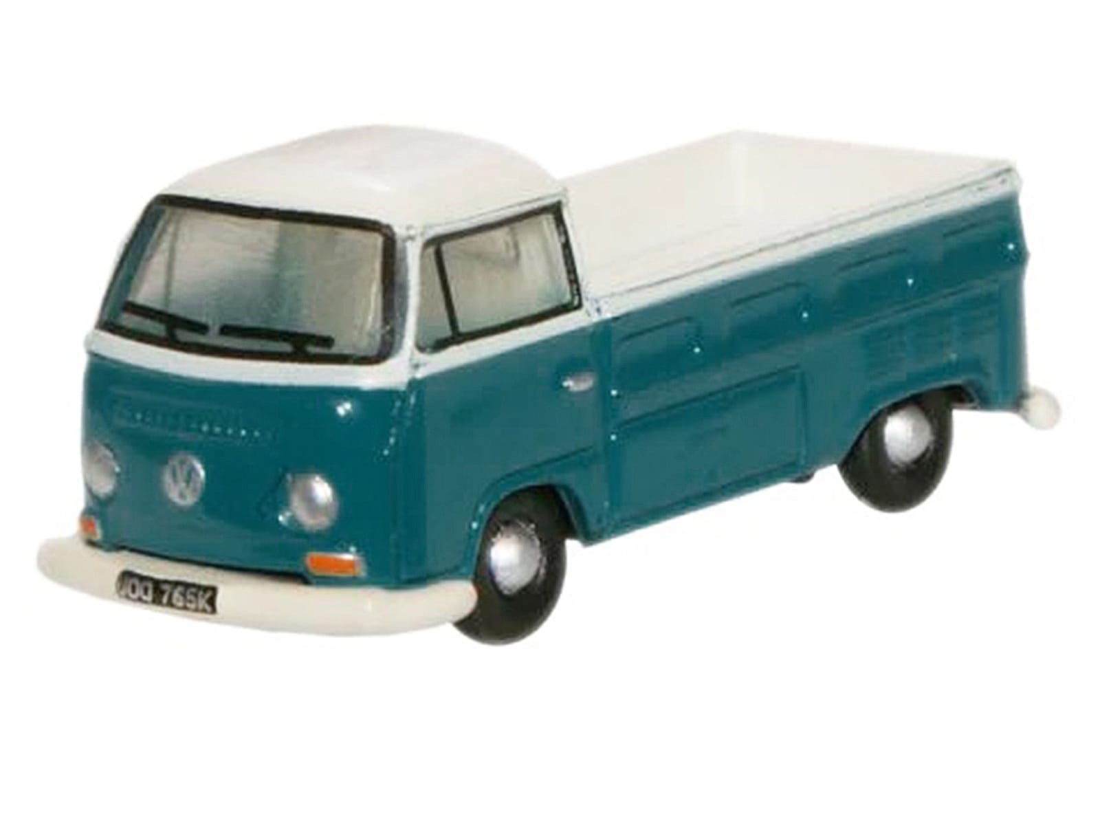 Volkswagen T2 Pickup Truck Emerald Green and Arkona White 1/148 (N) Scale Diecast Model Car by Oxford Diecast - Image 2