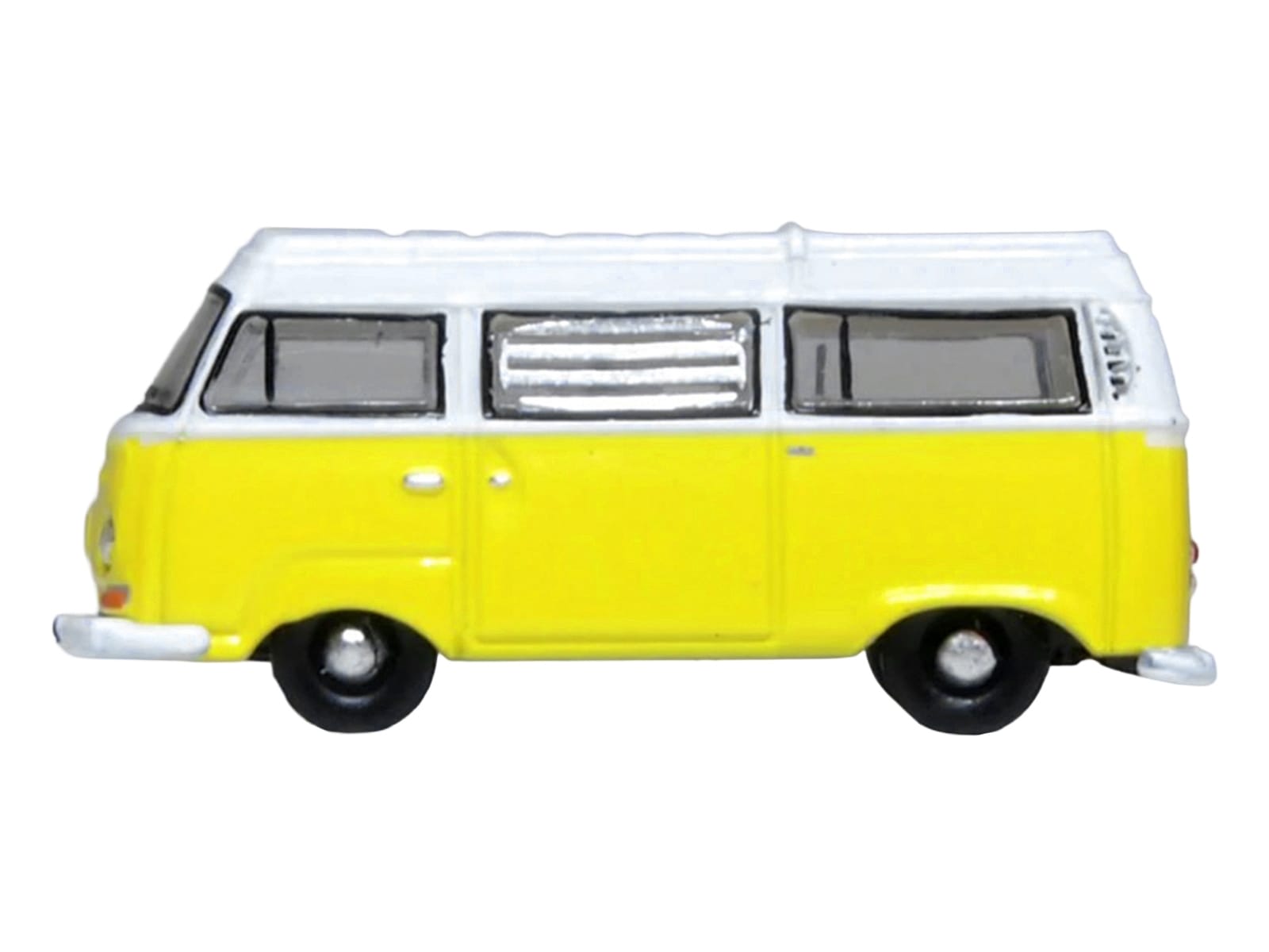 Volkswagen T2 Bay Window Camper Van Saturn Yellow and White 1/148 (N) Scale Diecast Model Car by Oxford Diecast - Image 2