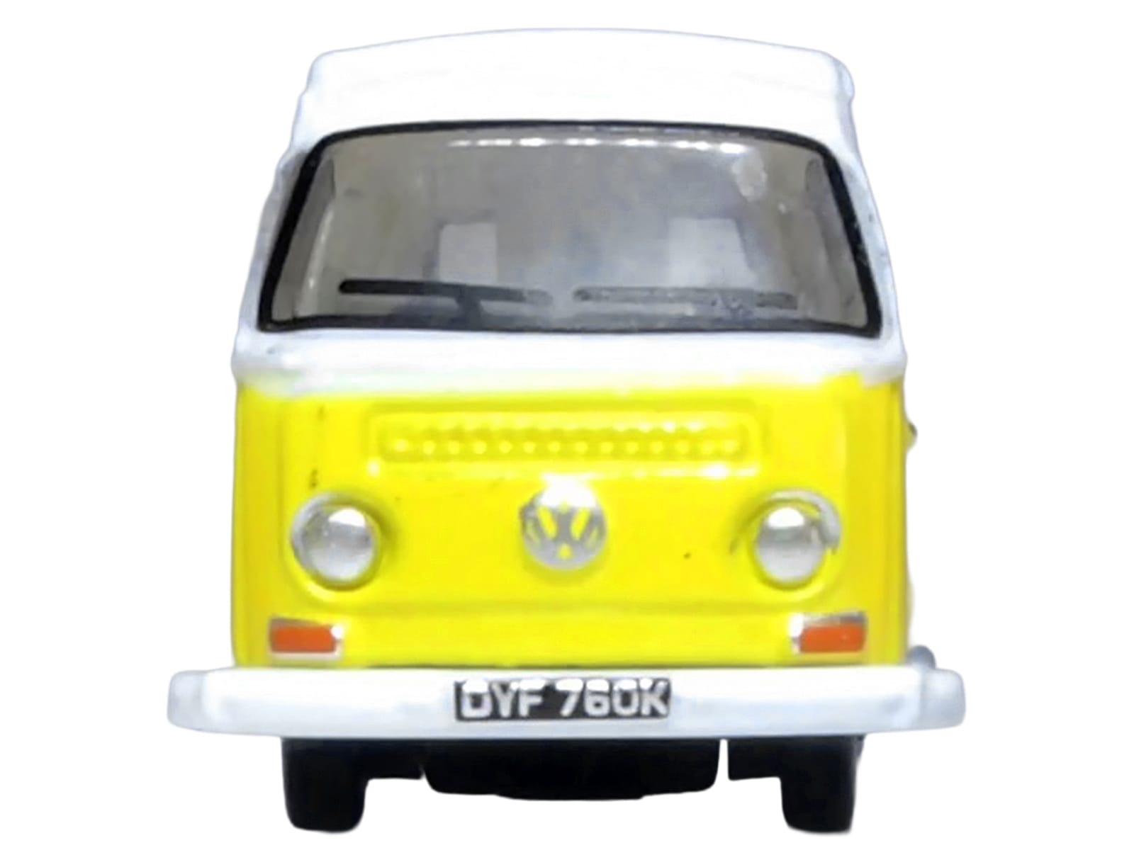Volkswagen T2 Bay Window Camper Van Saturn Yellow and White 1/148 (N) Scale Diecast Model Car by Oxford Diecast - Image 4