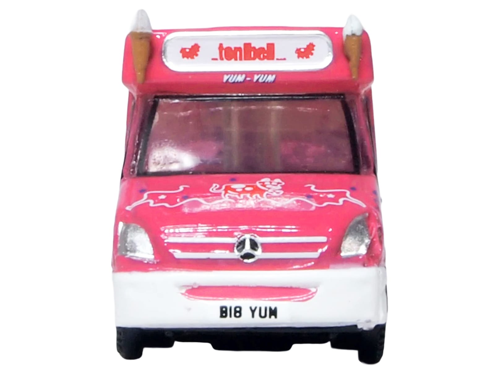 Whitby Mondial Ice Cream Van "Tonibell" Pink with Graphics 1/76 (OO) Scale Diecast Model Car by Oxford Diecast - Image 4