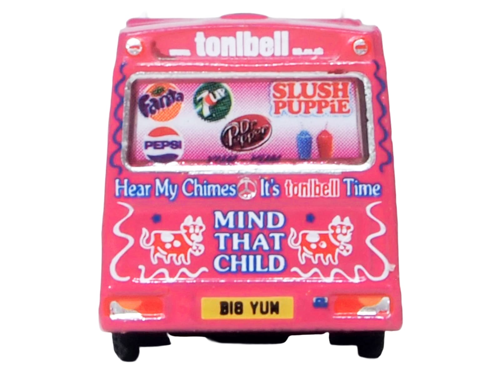 Whitby Mondial Ice Cream Van "Tonibell" Pink with Graphics 1/76 (OO) Scale Diecast Model Car by Oxford Diecast - Image 5
