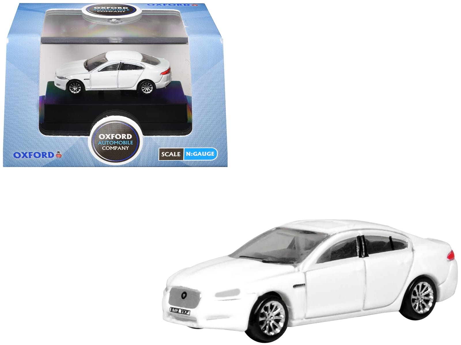 Jaguar XF RHD (Right Hand Drive) Polaris White 1/148 (N) Scale Diecast Model Car by Oxford Diecast