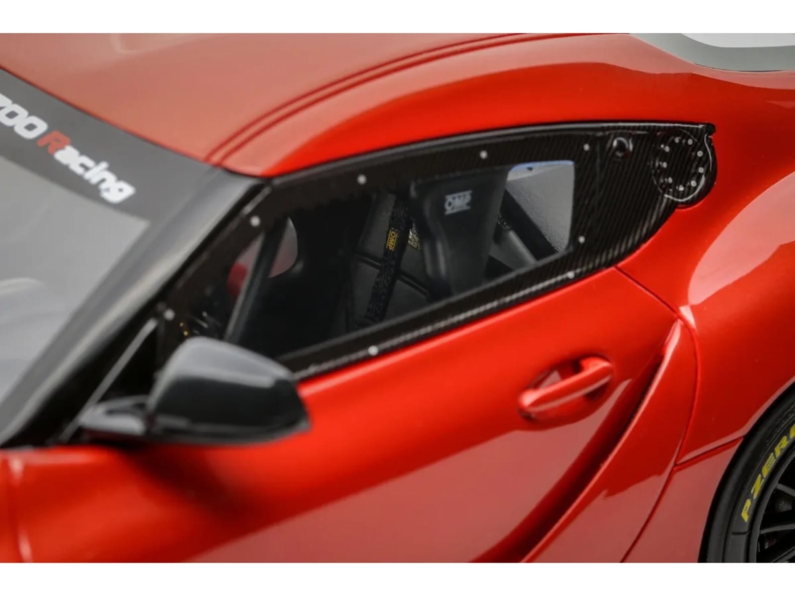 2023 Toyota Supra GT4 100 Edition Plasma Orange Metallic Limited Edition to 999 pieces Worldwide 1/18 Model Car by Otto Mobile - Image 3