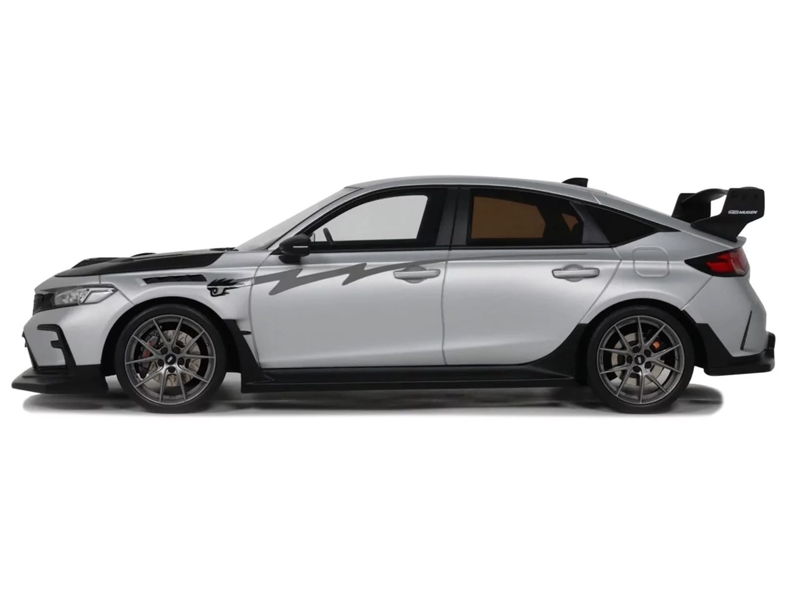 2024 Honda Civic Type R Mugen Group B RHD (Right Hand Drive) Matt Silver Metallic with Black Hood Limited Edition to 999 pieces Worldwide 1/18 Model Car by Otto Mobile - Image 4