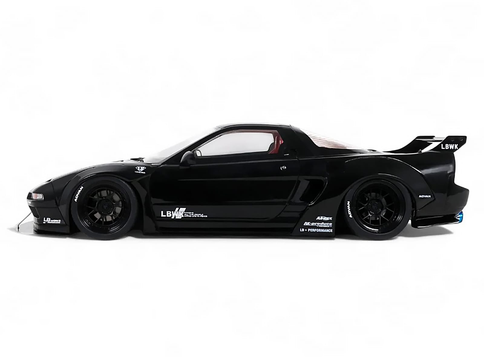 2020 Honda NSX (NA1) LB-Works Black with Red Interior Limited Edition to 2000 pieces Worldwide 1/18 Model Car by Otto Mobile - Image 4