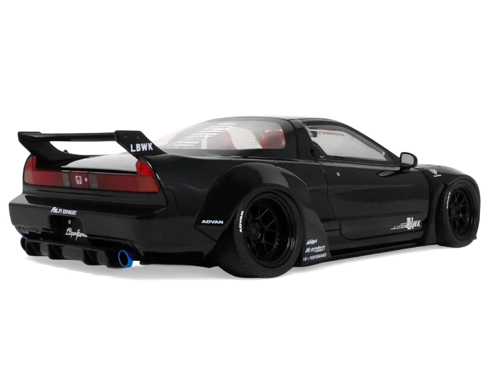2020 Honda NSX (NA1) LB-Works Black with Red Interior Limited Edition to 2000 pieces Worldwide 1/18 Model Car by Otto Mobile - Image 5