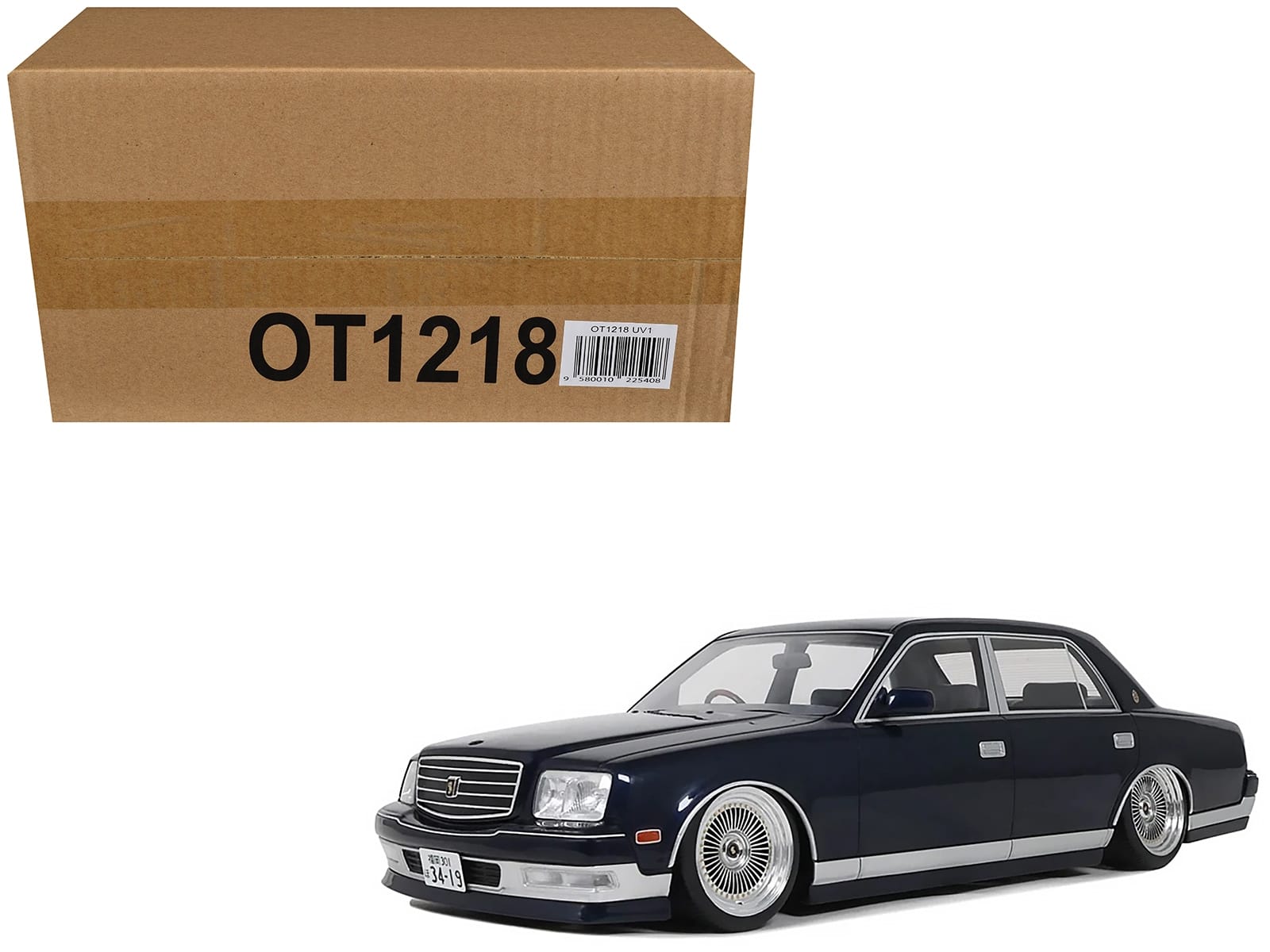 2008 Toyota Century V12 Stance RHD (Right Hand Drive) Blue Mica Limited Edition to 999 pieces Worldwide 1/18 Model Car by Otto Mobile