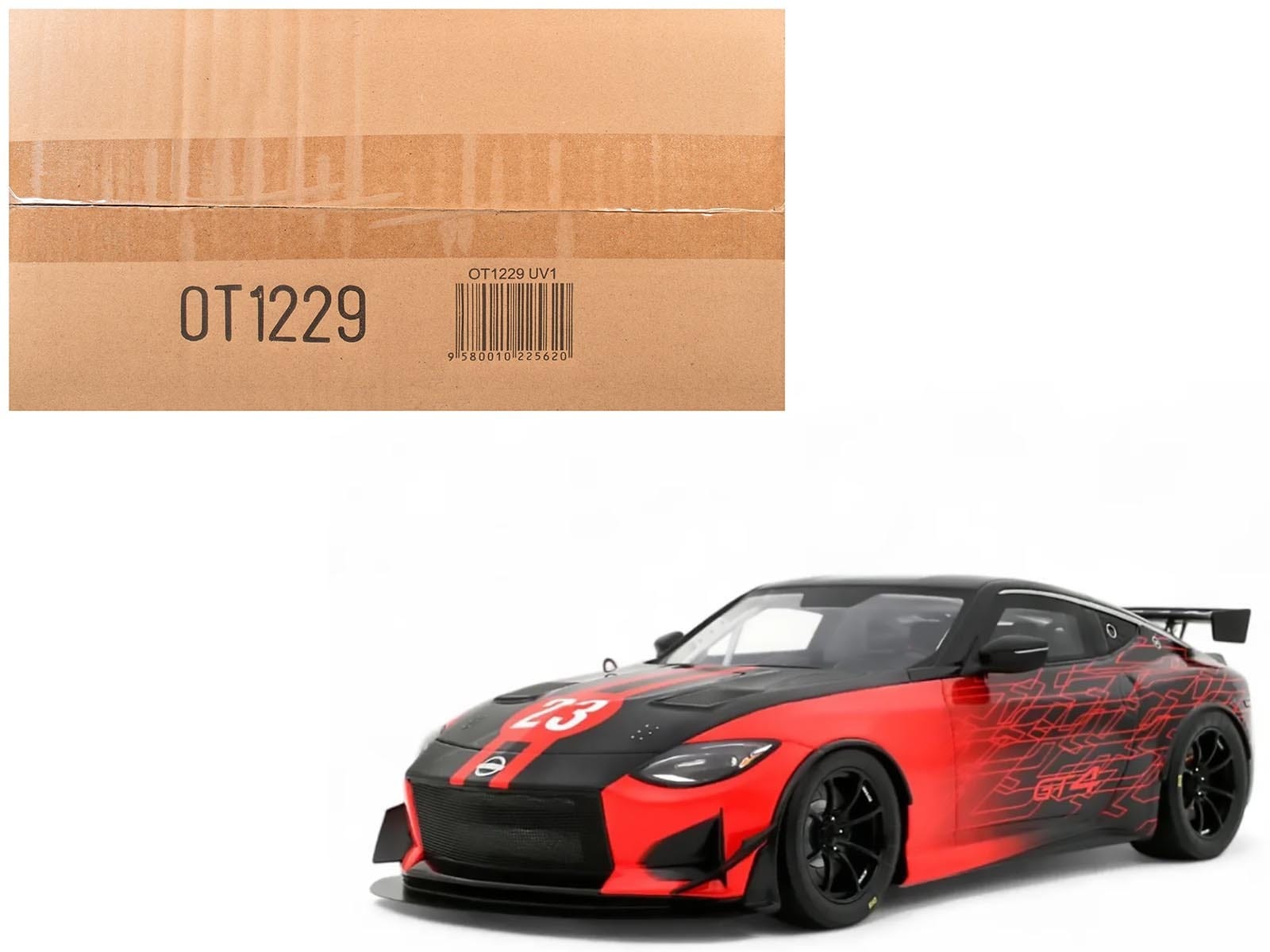 2022 Nissan Z GT4 #23 Black with Red Graphics "2022 SEMA Show" 1/18 Model Car by Otto Mobile