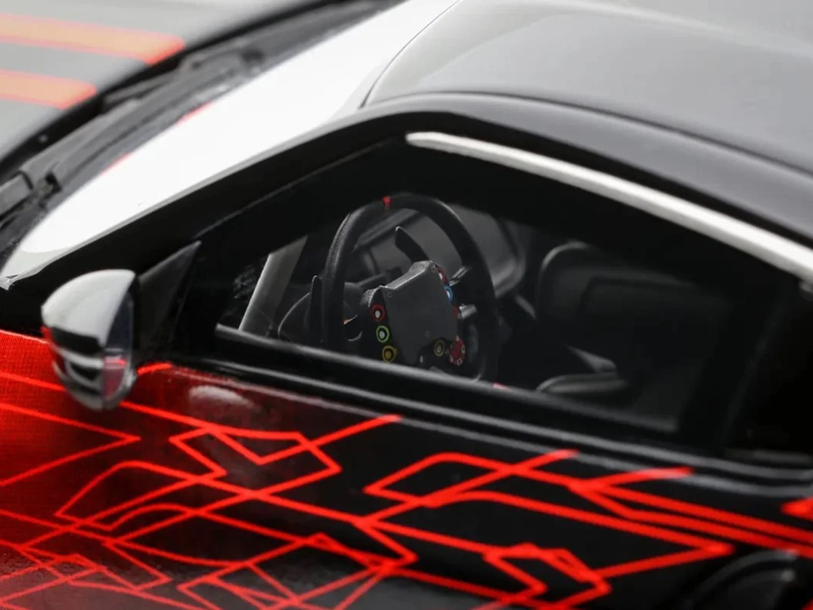 2022 Nissan Z GT4 #23 Black with Red Graphics "2022 SEMA Show" 1/18 Model Car by Otto Mobile - Image 2