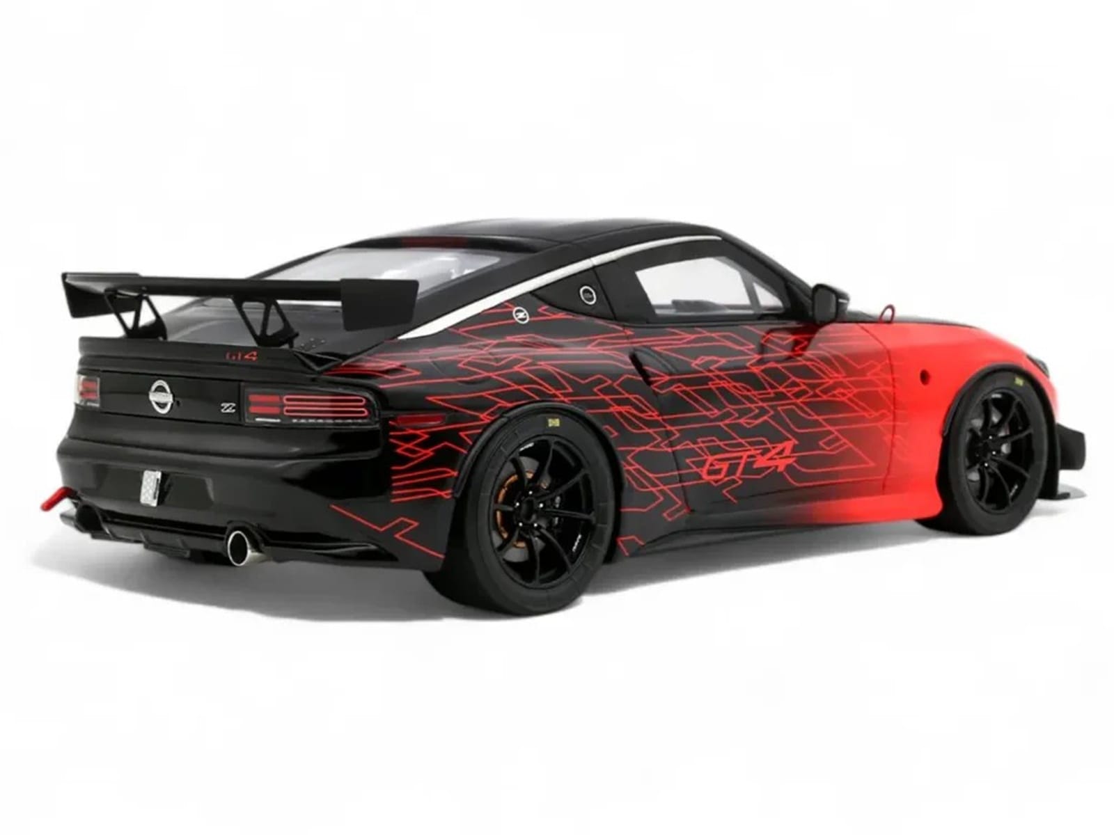 2022 Nissan Z GT4 #23 Black with Red Graphics "2022 SEMA Show" 1/18 Model Car by Otto Mobile - Image 5