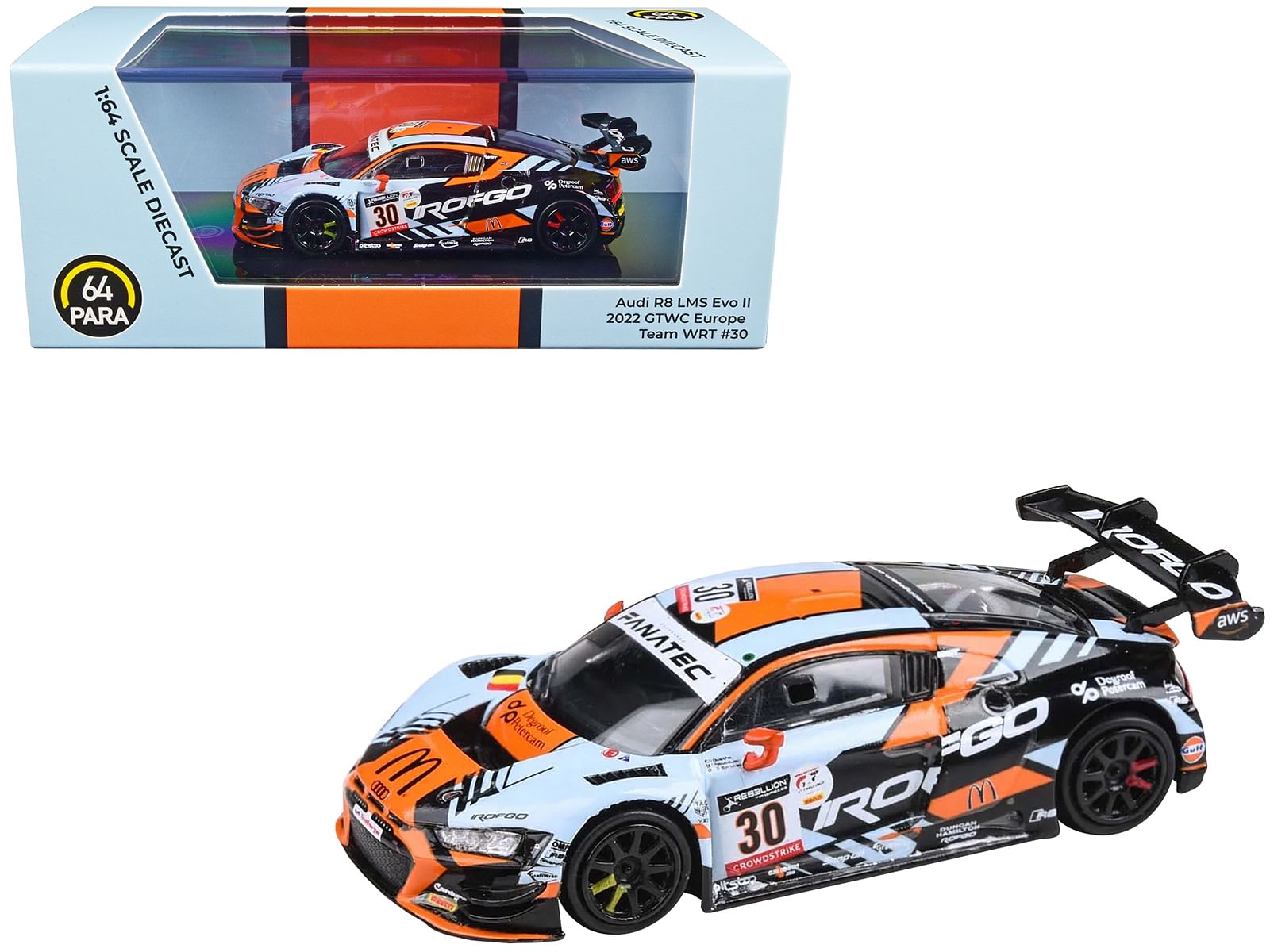 Audi R8 LMS Evo II #30 Benjamin Goethe – Thomas Neubauer – Jean-Baptiste Simmenauer “Team WRT” GTWC Europe (GT World Challenge) (2022) 1/64 Diecast Model Car by Paragon Models