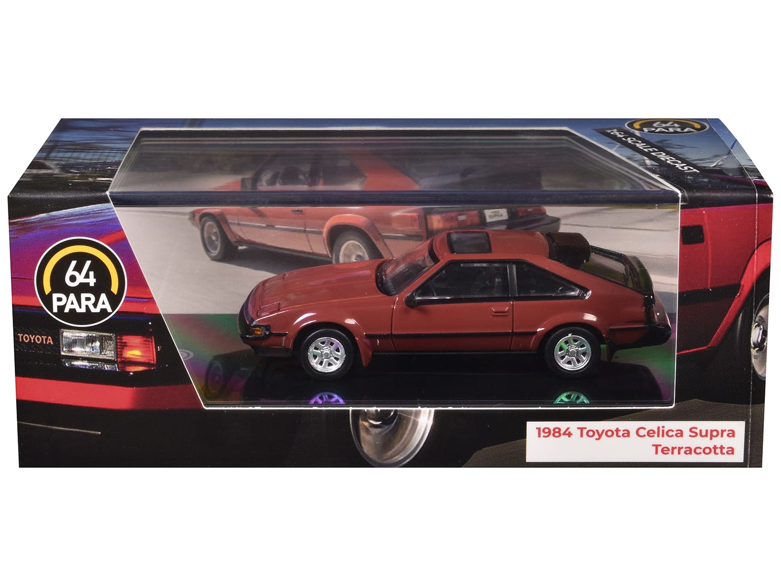1984 Toyota Celica Supra Terracotta Red with Sunroof 1/64 Diecast Model Car by Paragon