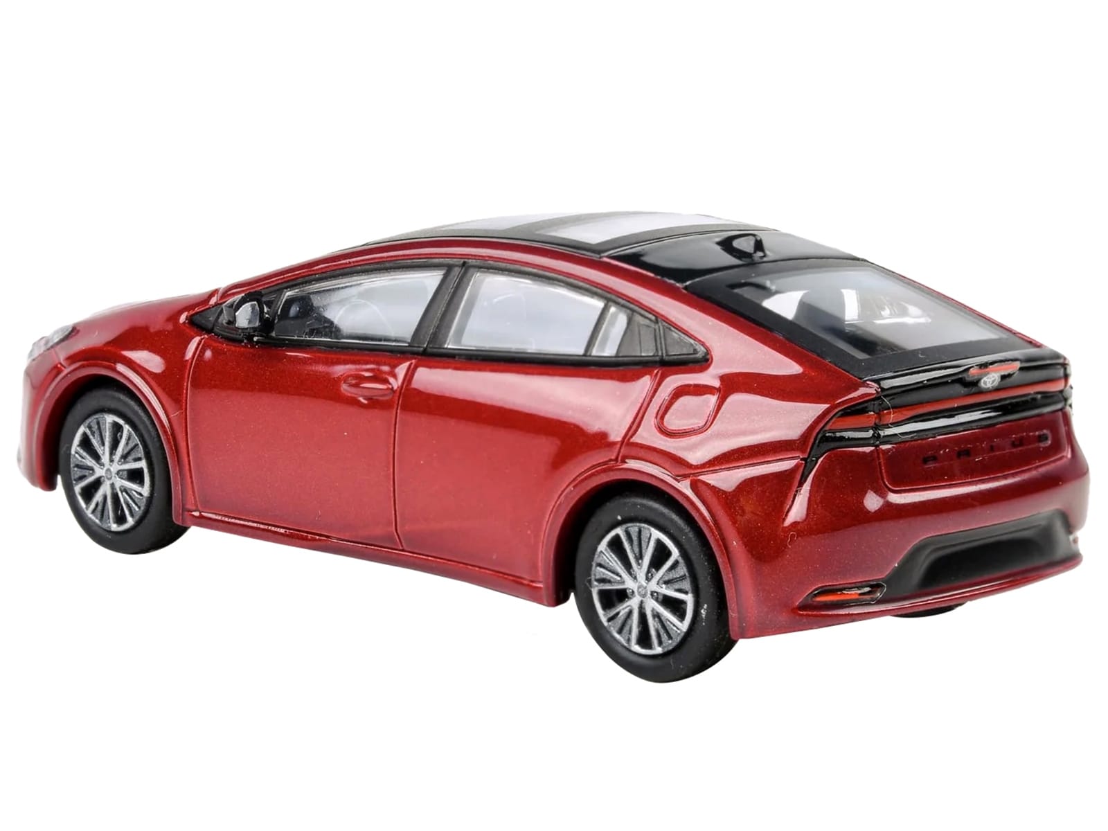 2023 Toyota Prius Supersonic Red Metallic with Black Top and Sun Roof and Sun Roof 1/64 Diecast Model Car by Paragon Models - Image 3