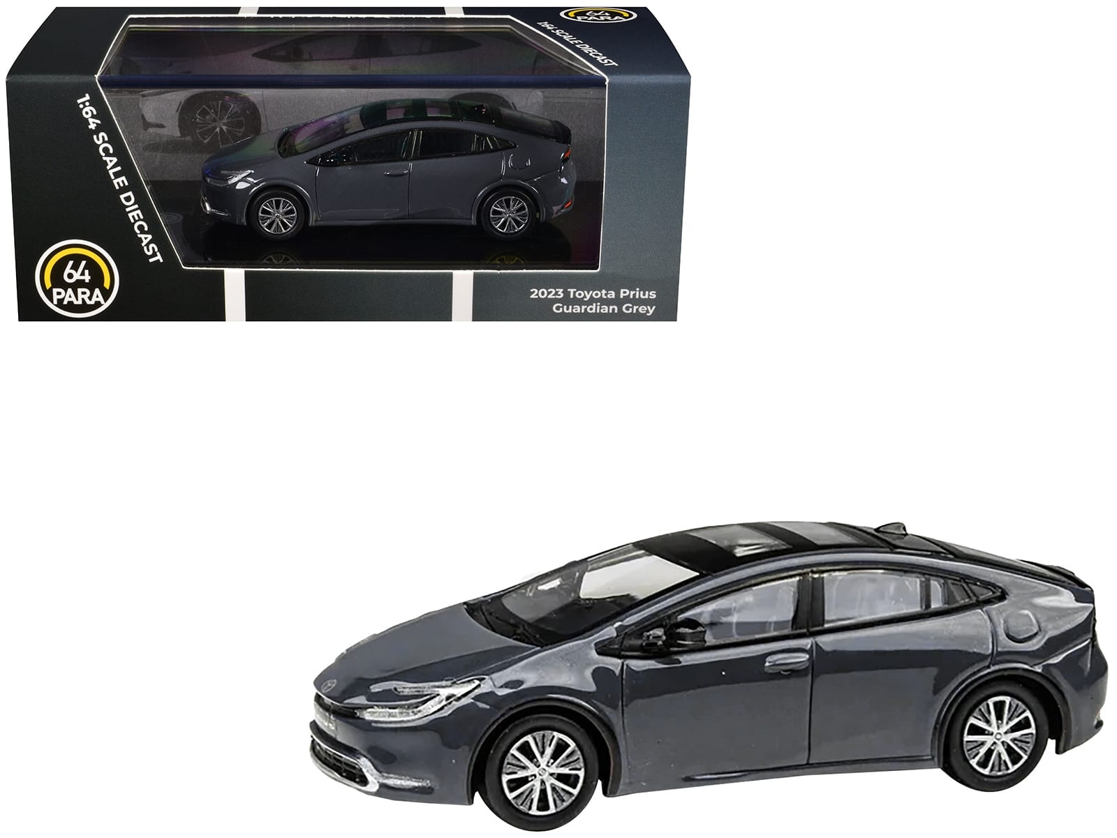 2023 Toyota Prius Guardian Gray 1/64 Diecast Model Car by Paragon Models - Image 4
